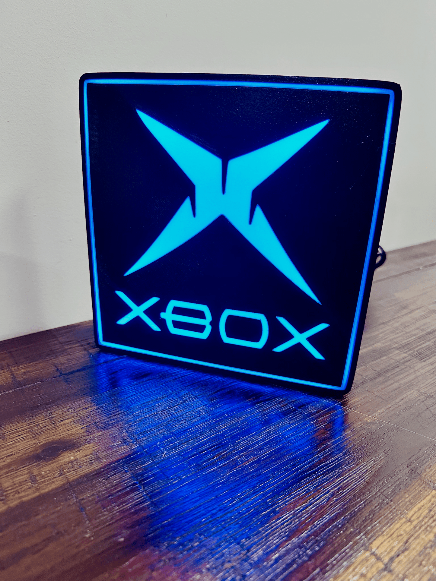 Original Classic XBOX - Bright Green Light Up Wall Art - USB Powered