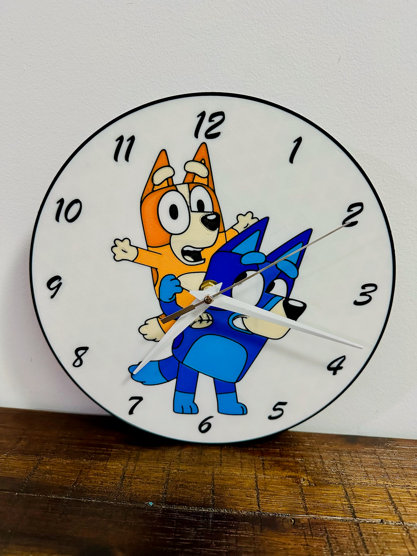 It's Always Bluey Time! Bluey & Bingo Character Clock - Silent Mechanism and easy to hang