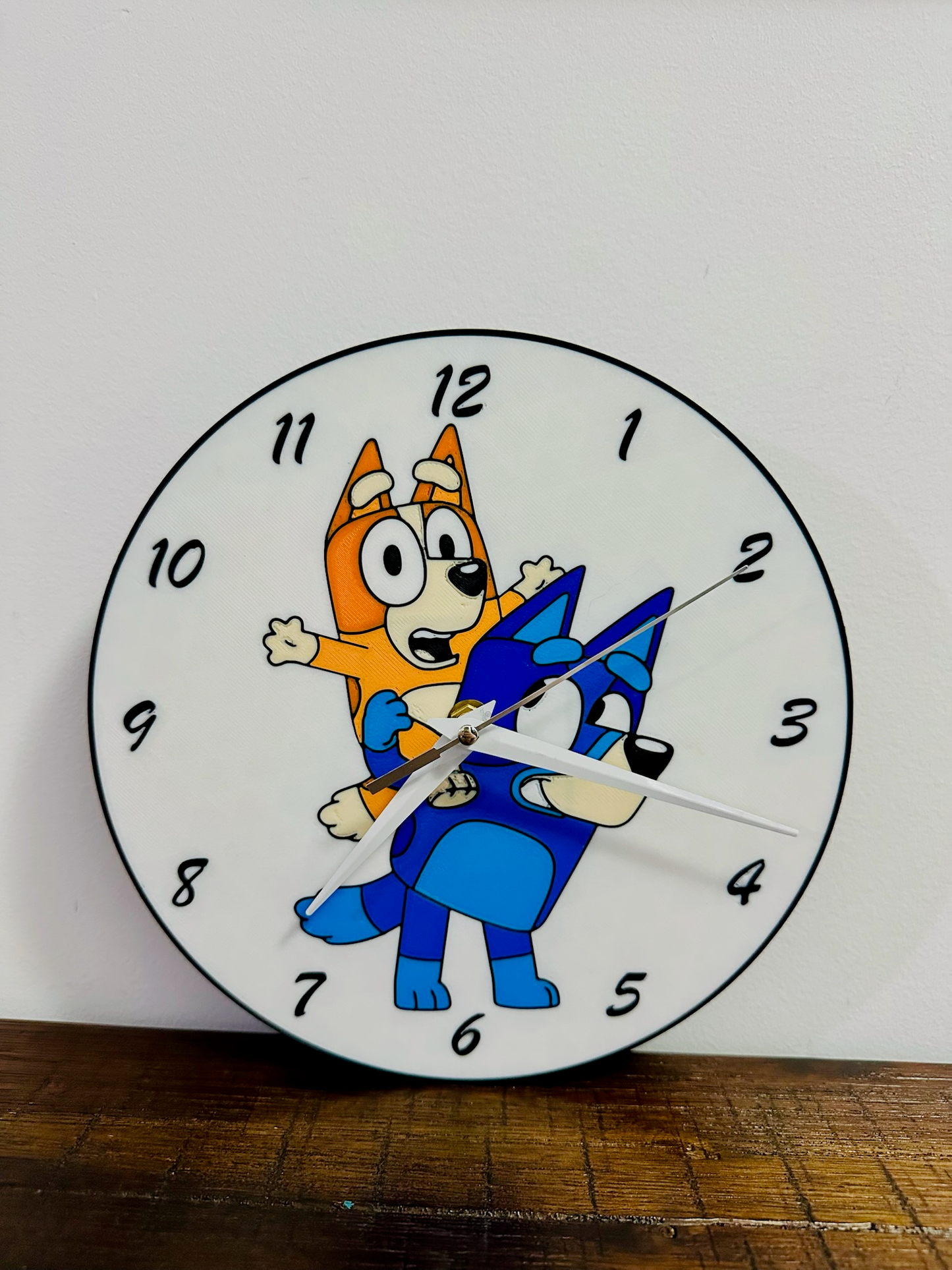 It's Always Bluey Time! Bluey & Bingo Character Clock - Silent Mechanism and easy to hang