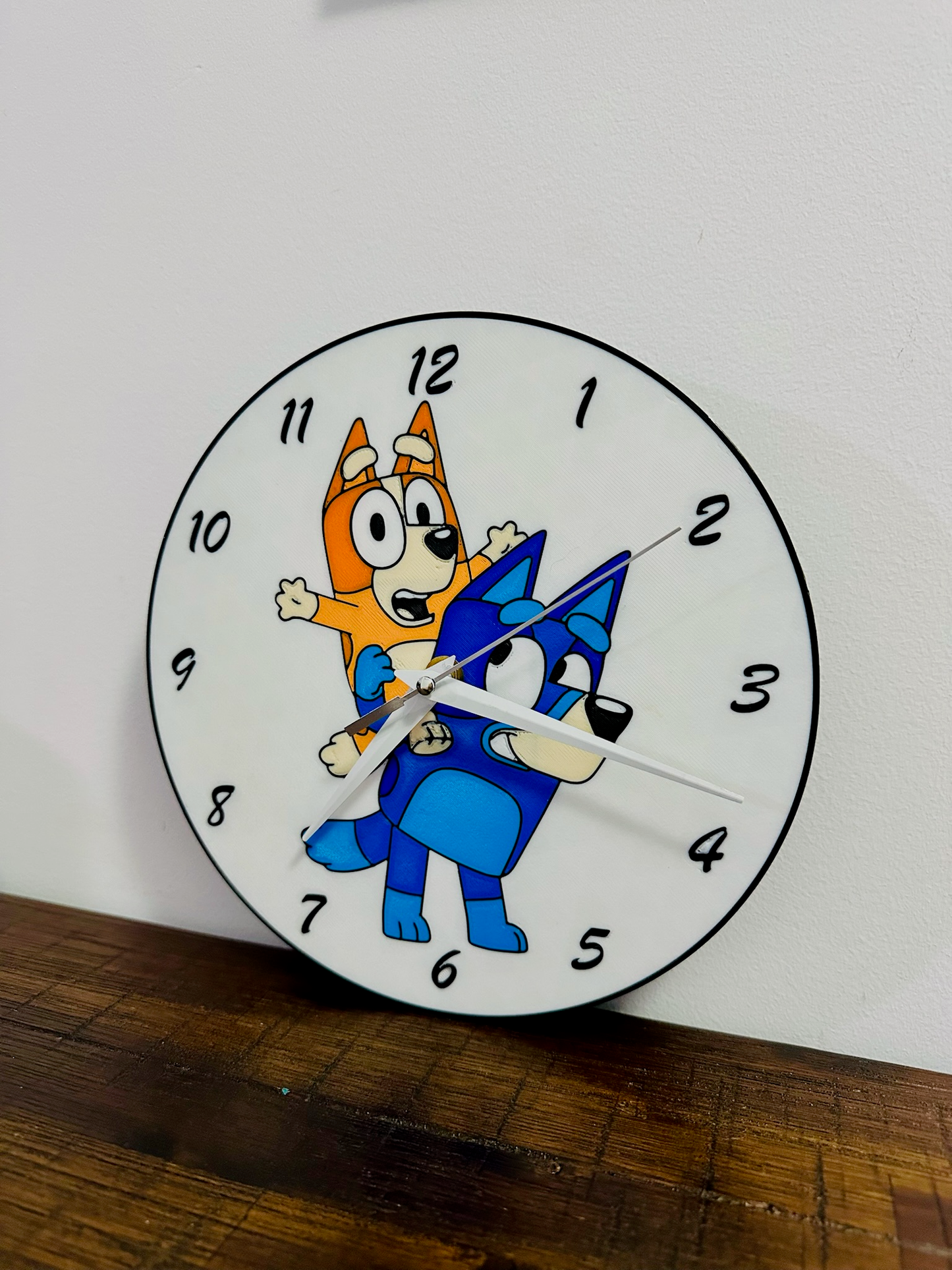 It's Always Bluey Time! Bluey & Bingo Character Clock - Silent Mechanism and easy to hang