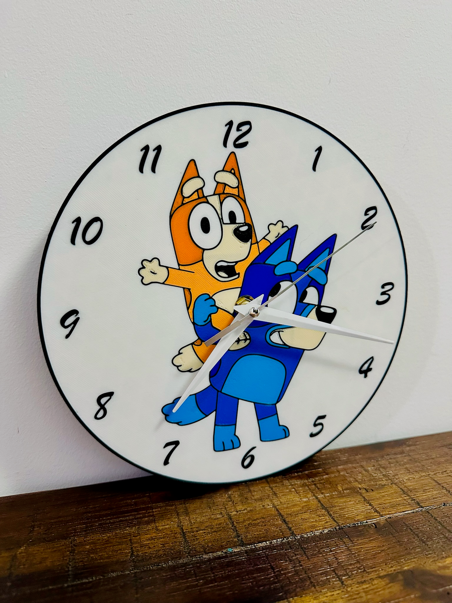 It's Always Bluey Time! Bluey & Bingo Character Clock - Silent Mechanism and easy to hang