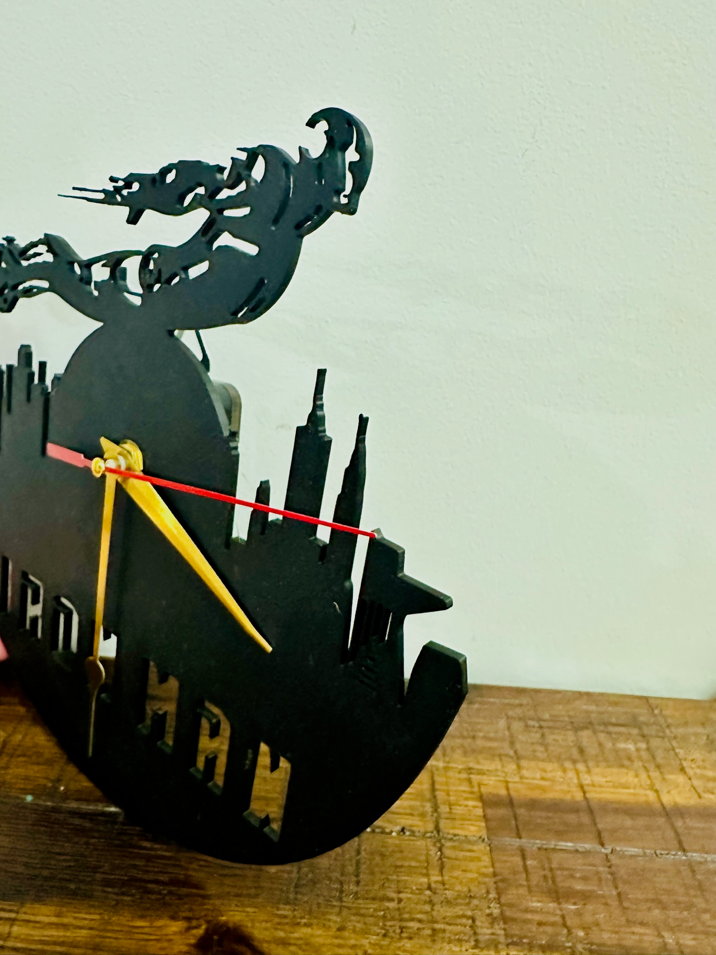 Flying Iron Man Clock - Silent Mechanism and easy to hang!