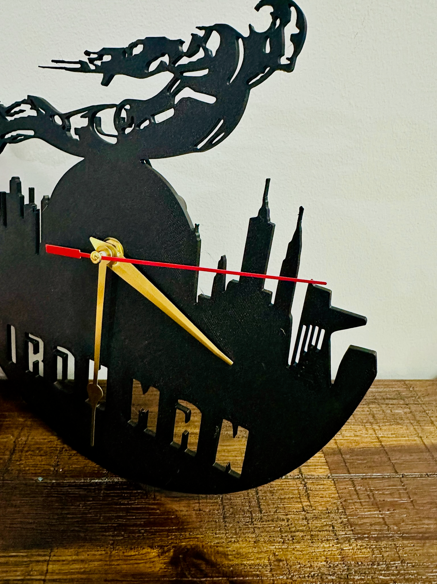 Flying Iron Man Clock - Silent Mechanism and easy to hang!