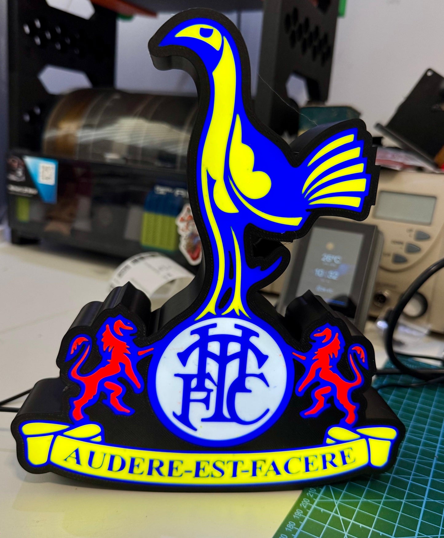 Tottenham Hotspur "Spurs" F.C. Full Logo - Light Up Sign / Night Light - Michael's 3D World