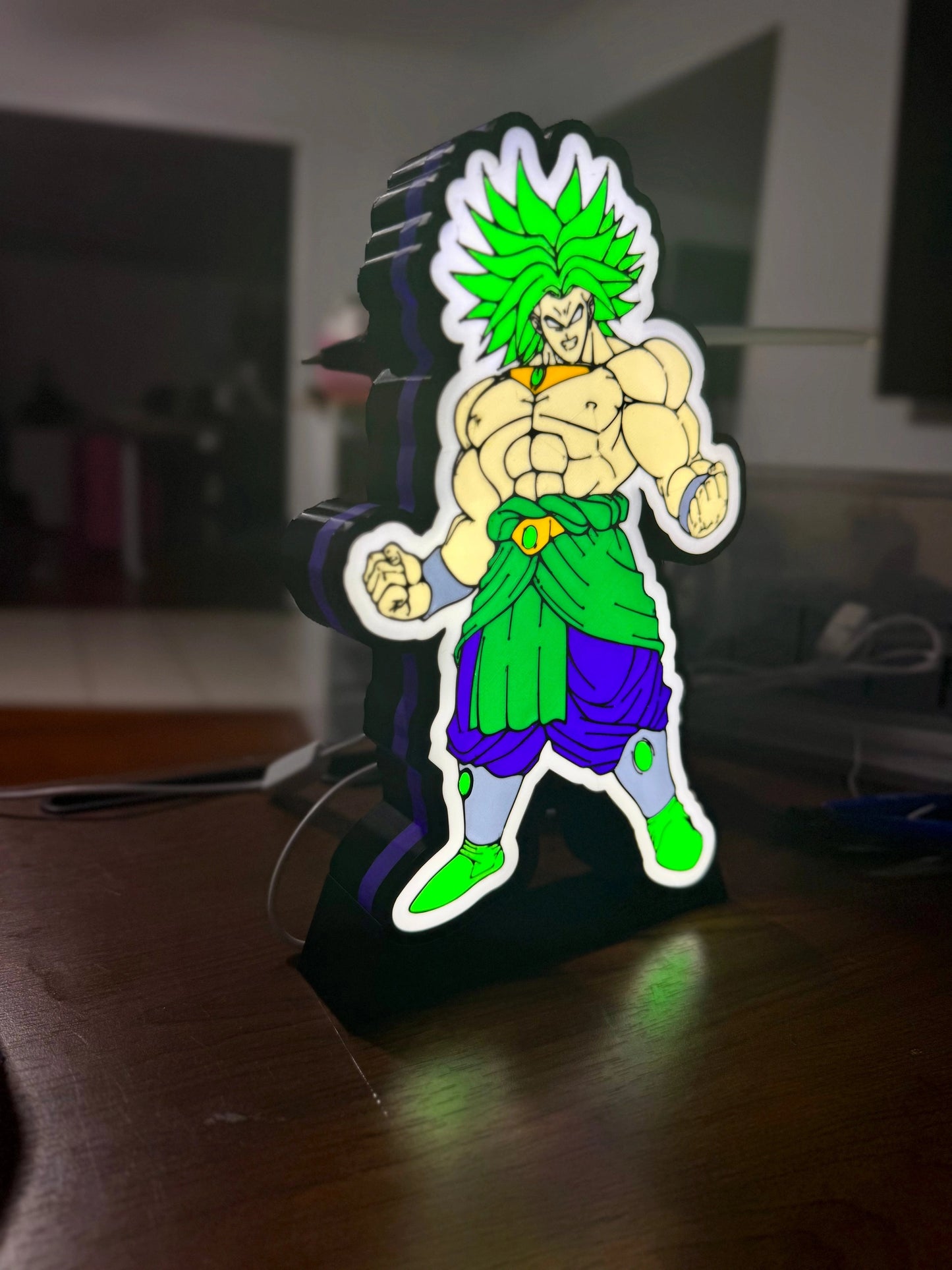 Broly - Full Power - Dragon Ball Z - Light up Sign / Wall Art / Night Light - Michael's 3D World