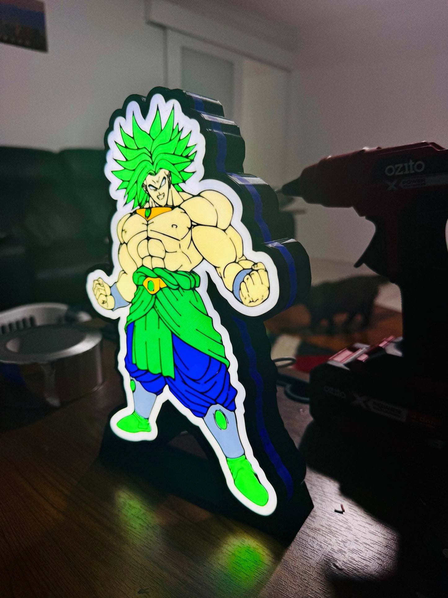 Broly - Full Power - Dragon Ball Z - Light up Sign / Wall Art / Night Light - Michael's 3D World