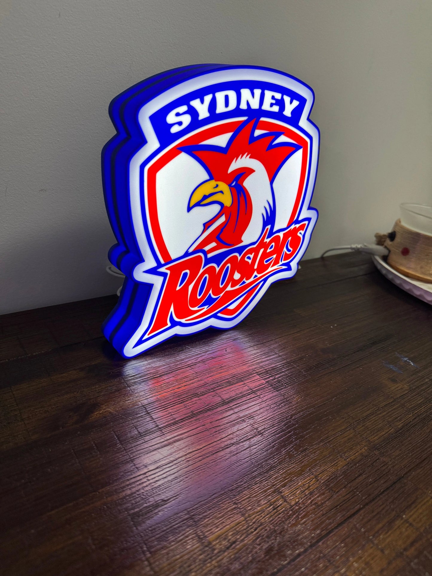 Sydney Roosters Logo - Light Up Sign - USB Powered
