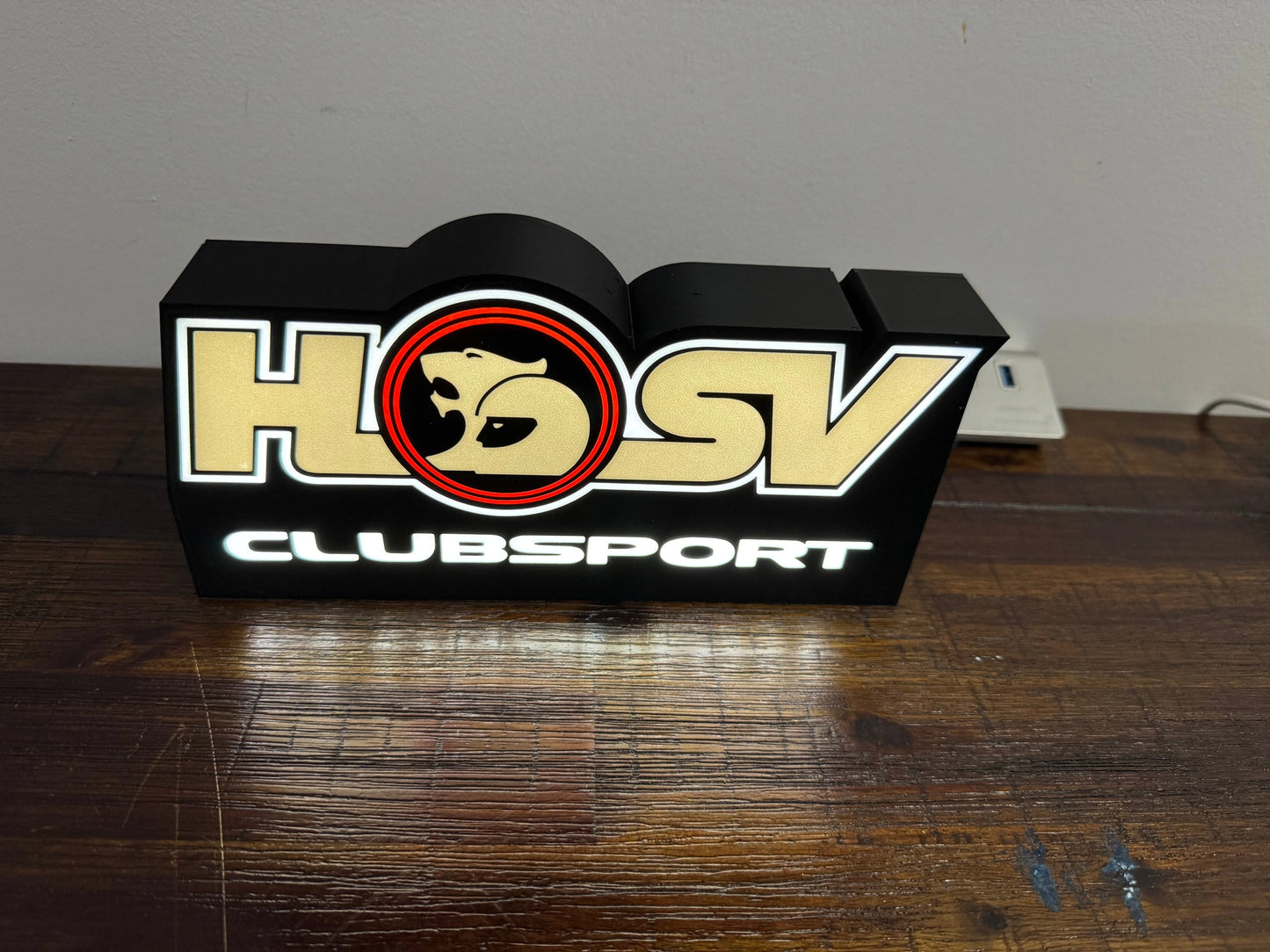 HSV Club Sport Logo - Light up sign - USB Powered