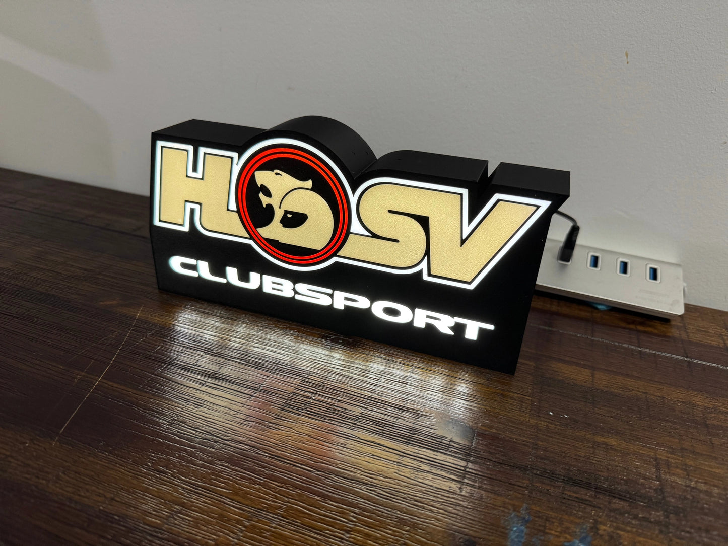 HSV Club Sport Logo - Light up sign - USB Powered