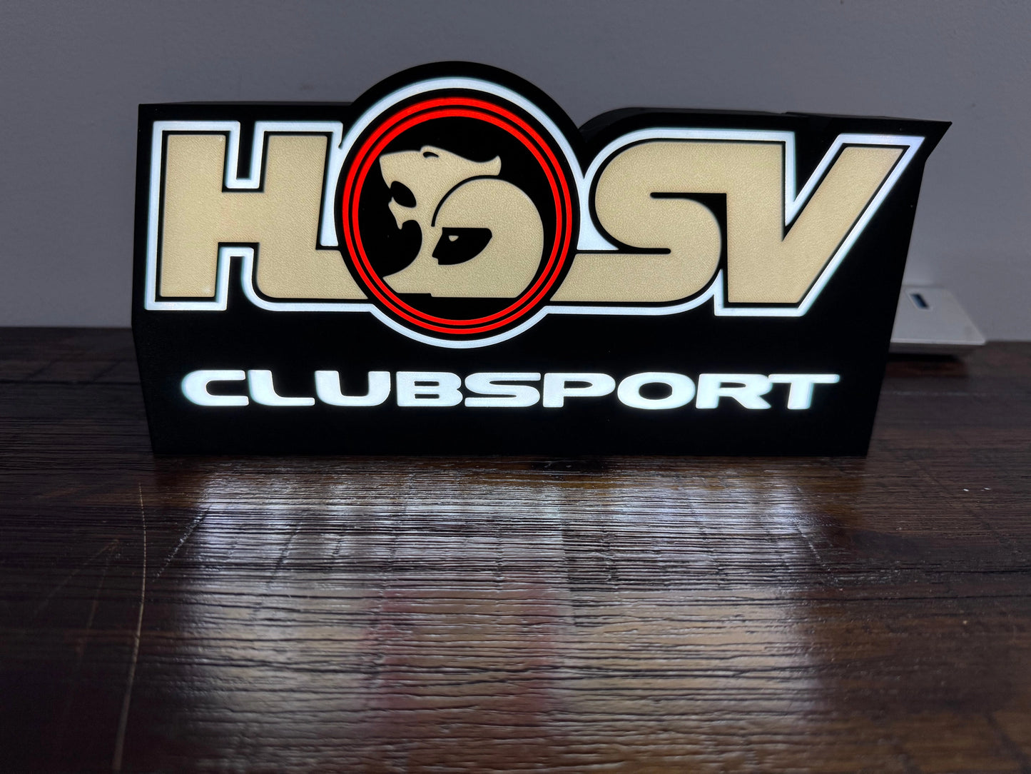 HSV Club Sport Logo - Light up sign - USB Powered