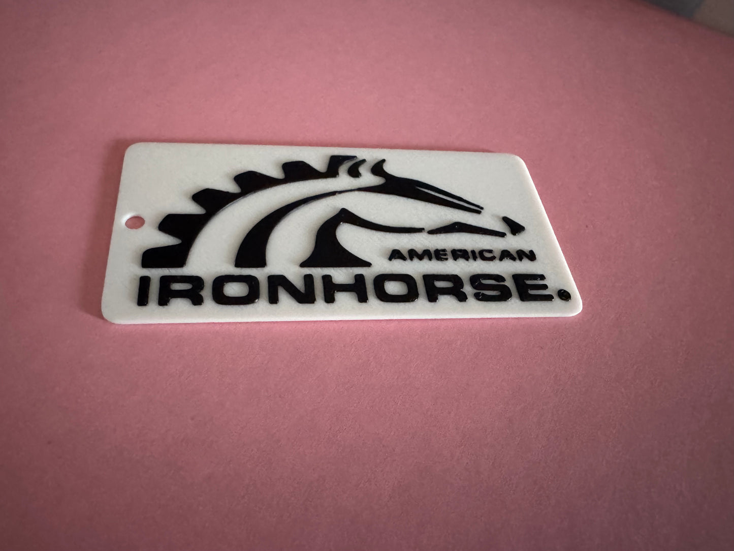 American IronHorse Black & White Logo - Keychain