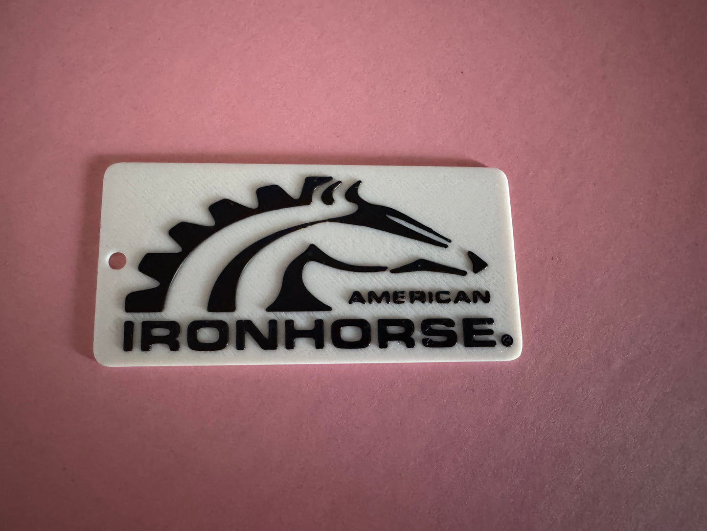 American IronHorse Black & White Logo - Keychain