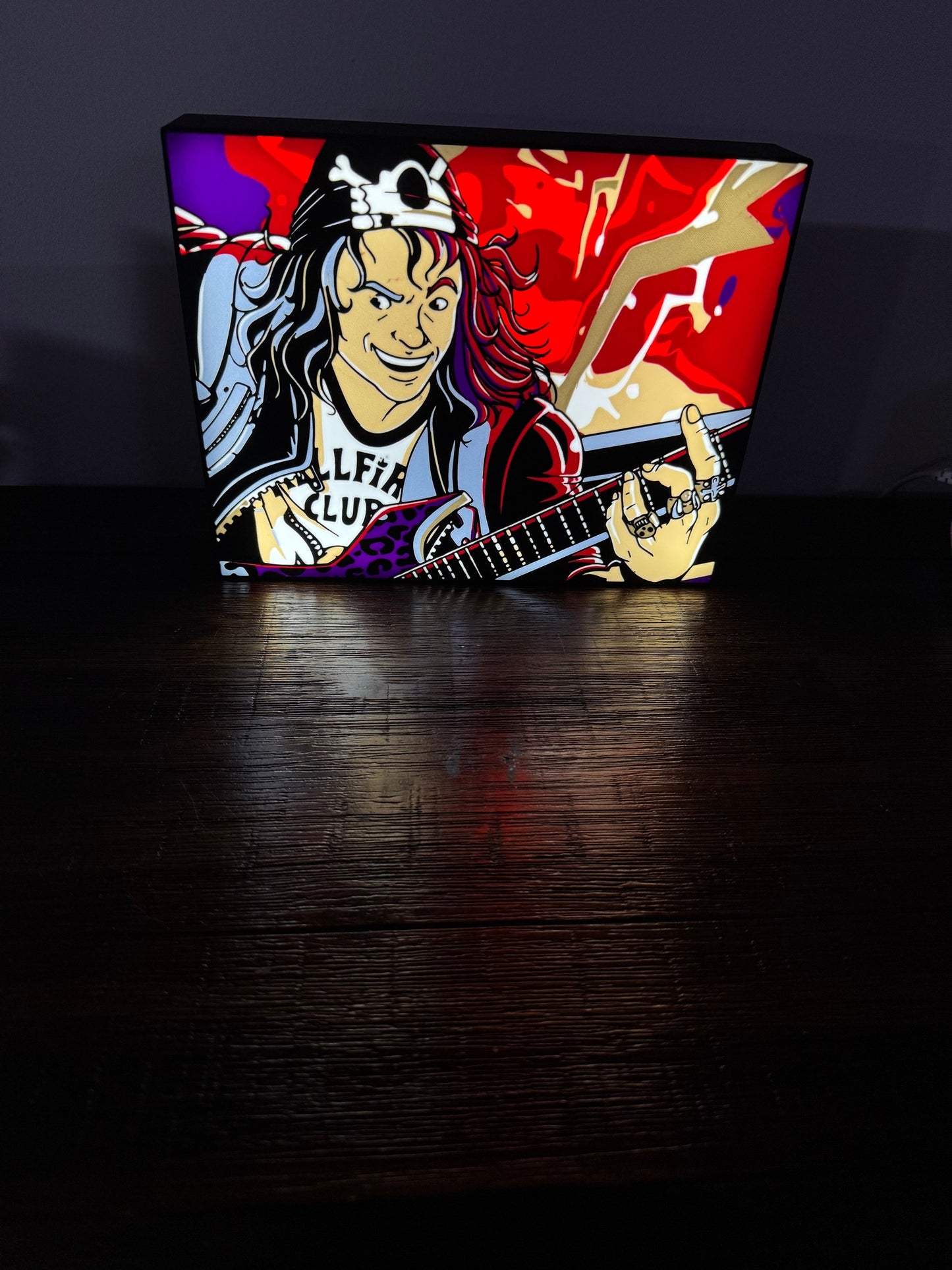 LED Light-Up Sign: Eddie Munson's Final Solo - Hellfire Club Edition 🎸