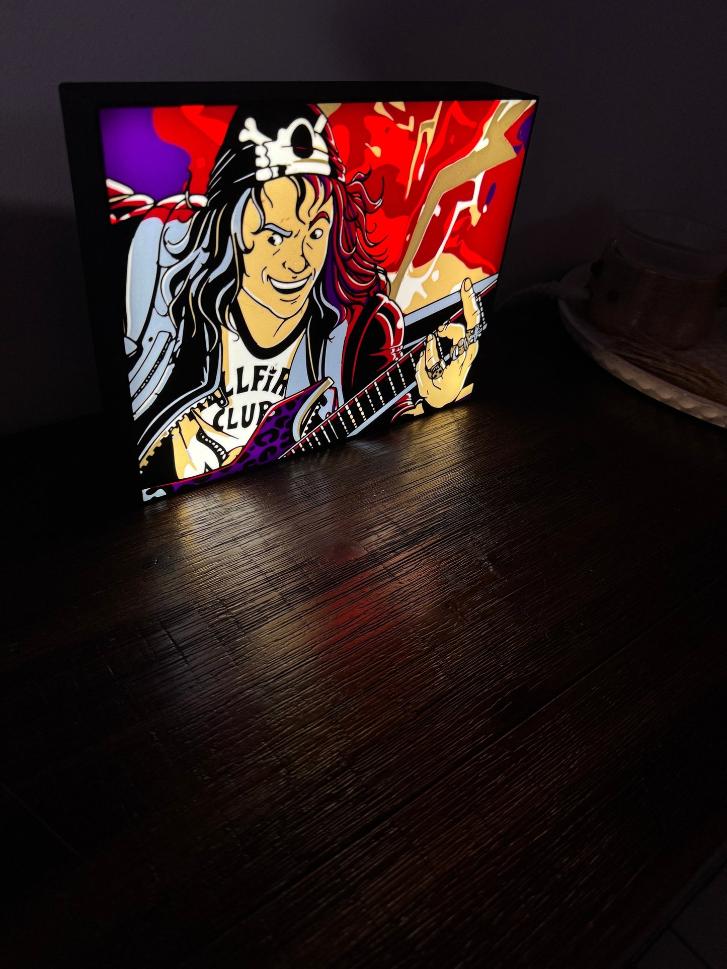 LED Light-Up Sign: Eddie Munson's Final Solo - Hellfire Club Edition 🎸