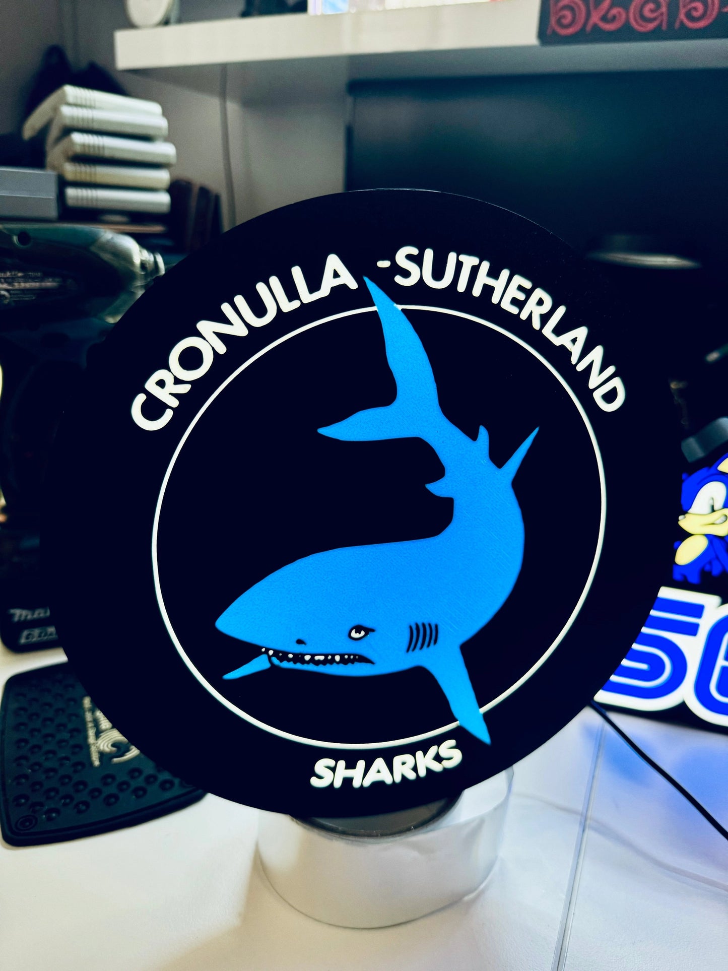 Cronulla Sharks - Light Up Sign / Logo - USB Powered (Old Logo) - Michael's 3D World