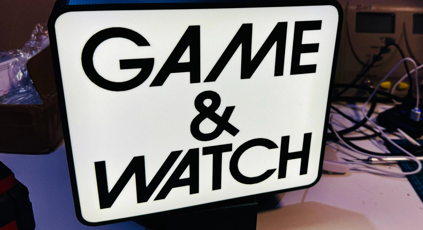 Nintendo's Famous Game & Watch series - A very brilliant and striking Logo in Light up Sign - Michael's 3D World