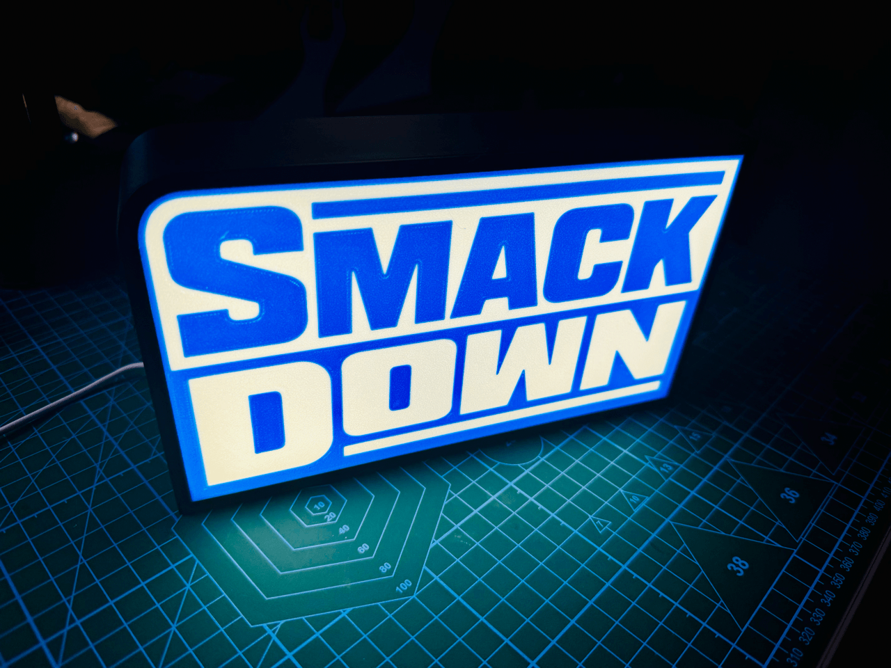 WWE RAW / NXT / Smack Down Light Up Signs - USB Powered - Michael's 3D World