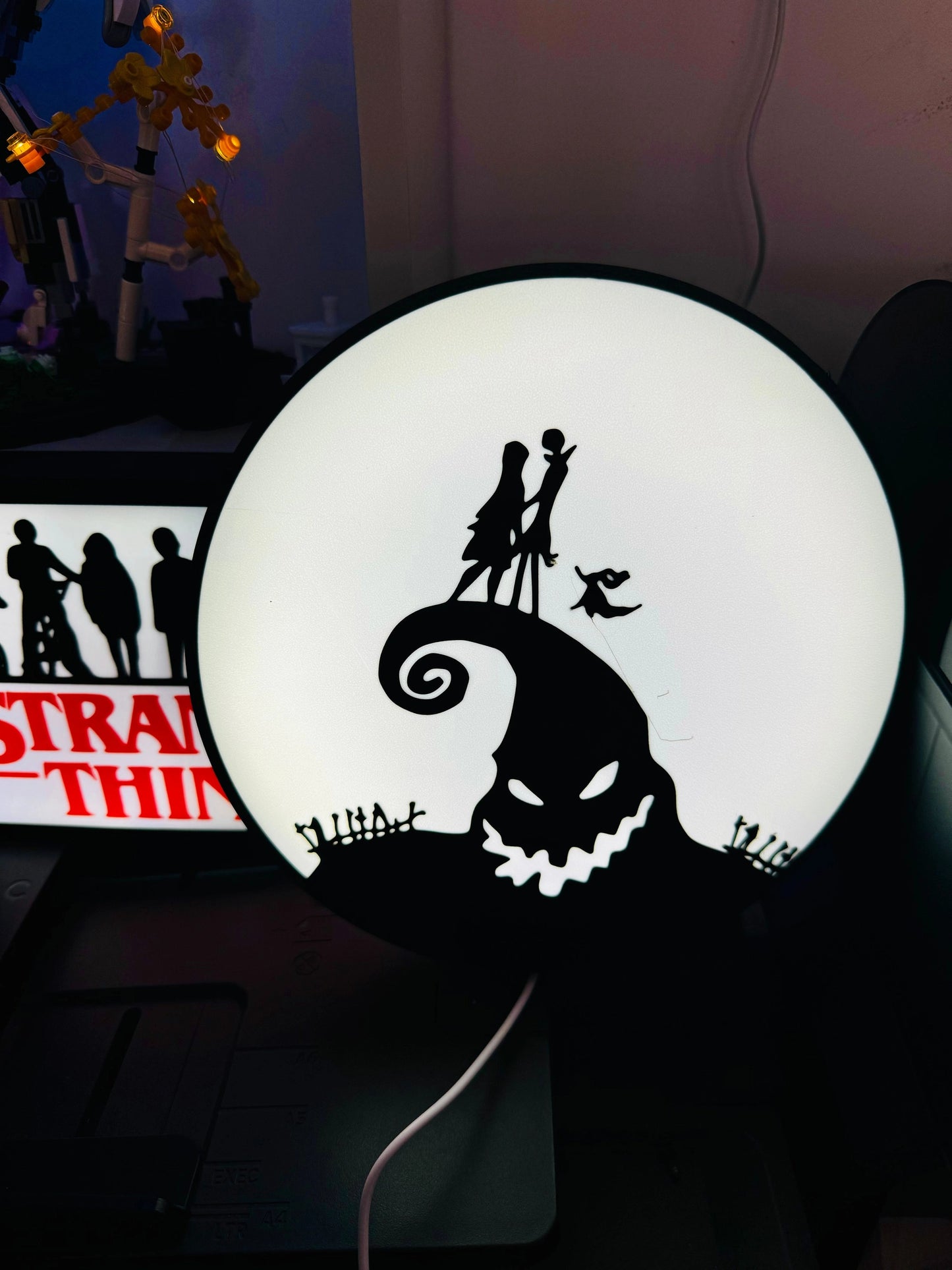 Nightmare Before Christmas - Oogie Boogie Light up Sign - USB Powered - Michael's 3D World