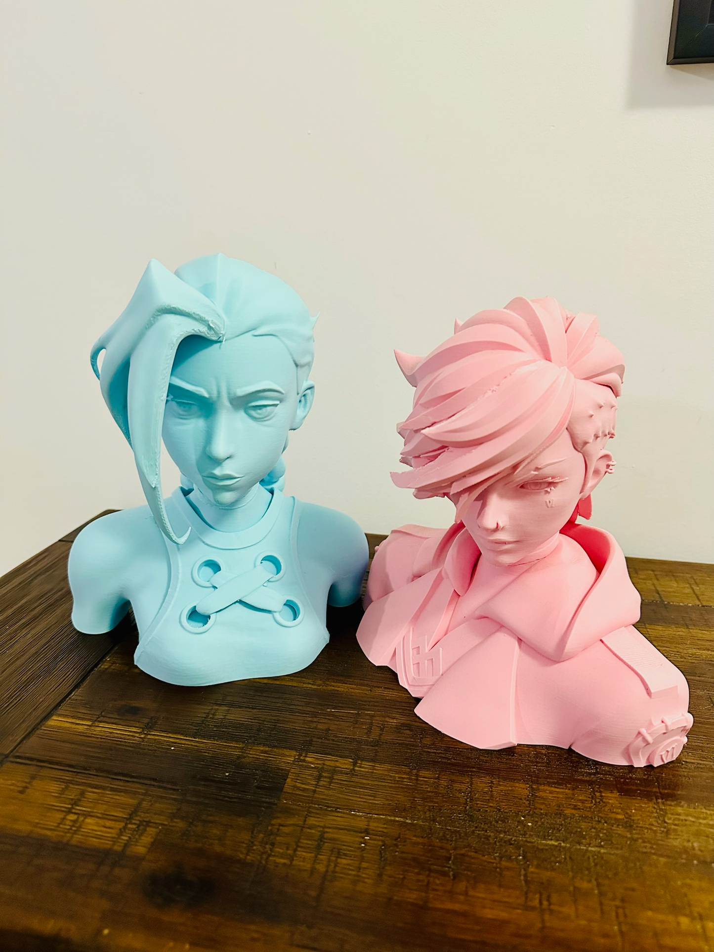 Arcane: Jinx, Vi, Isha & Caitlyn Bust Statues - 24cm Tall, Matte Finish