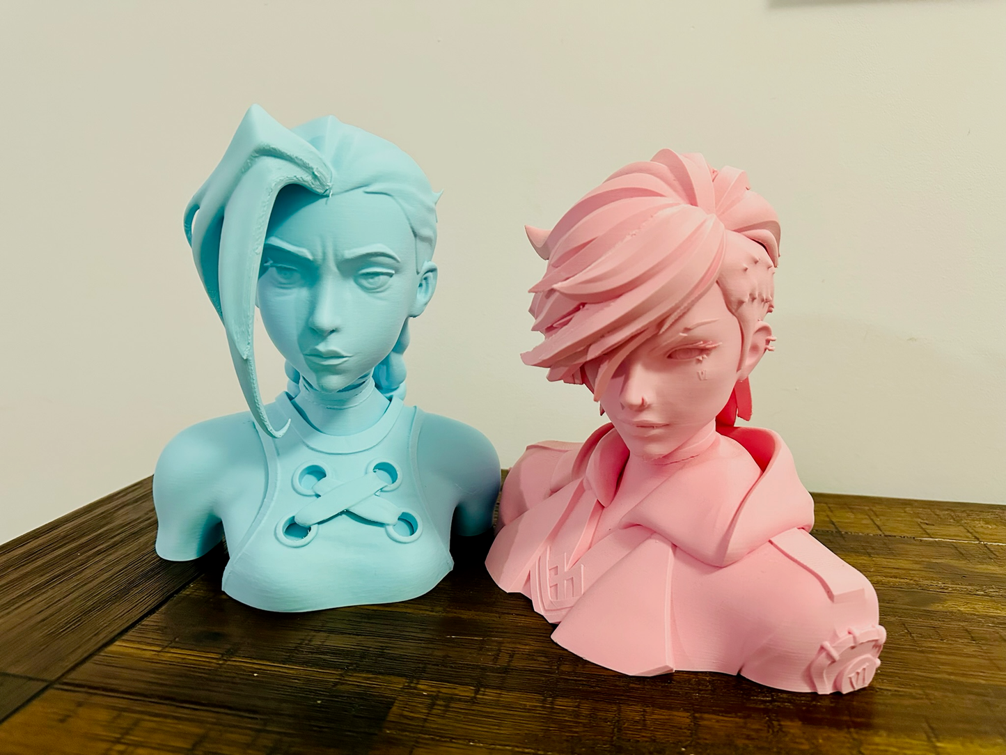 Arcane: Jinx, Vi, Isha & Caitlyn Bust Statues - 24cm Tall, Matte Finish