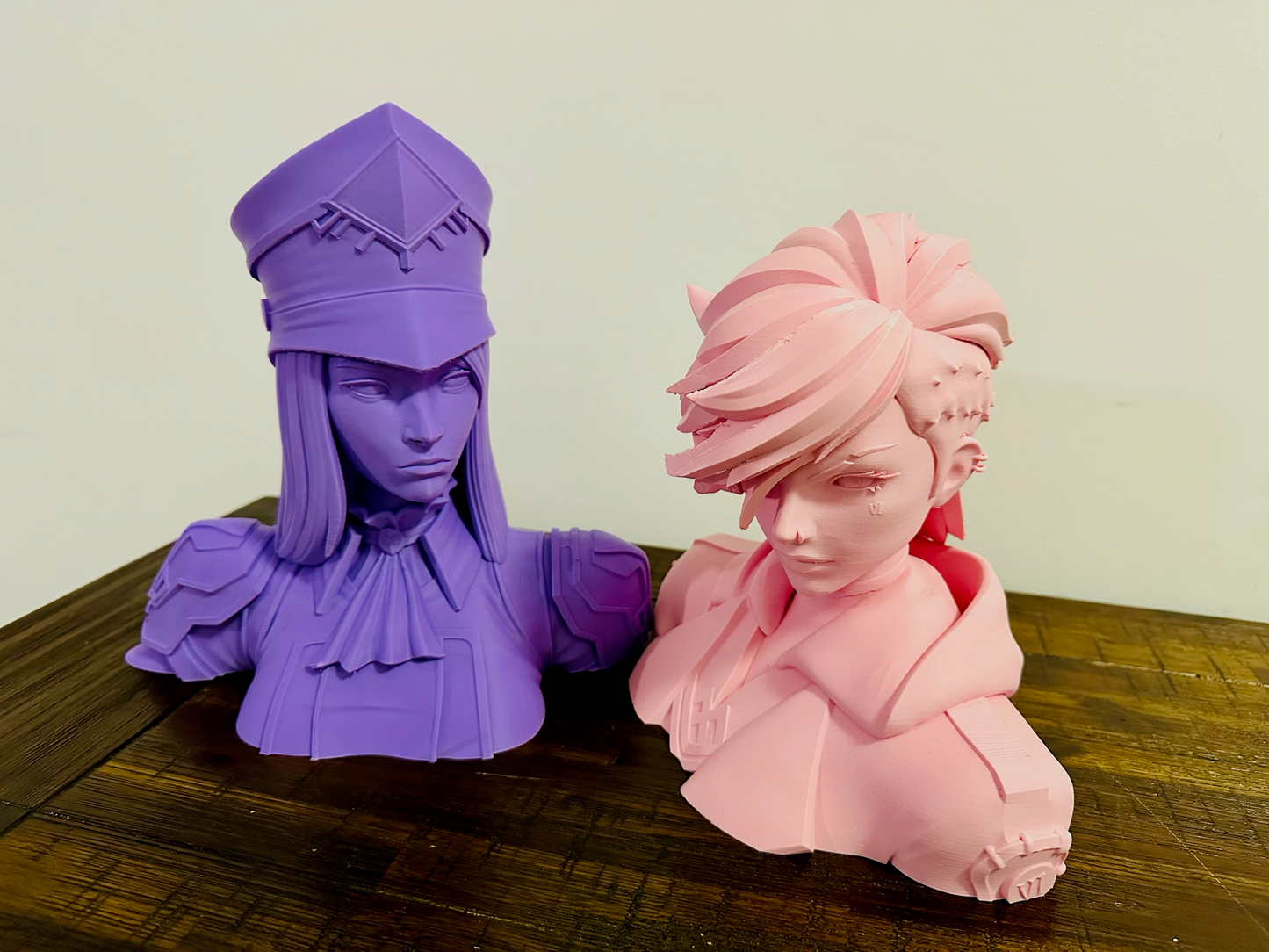 Arcane: Jinx, Vi, Isha & Caitlyn Bust Statues - 24cm Tall, Matte Finish