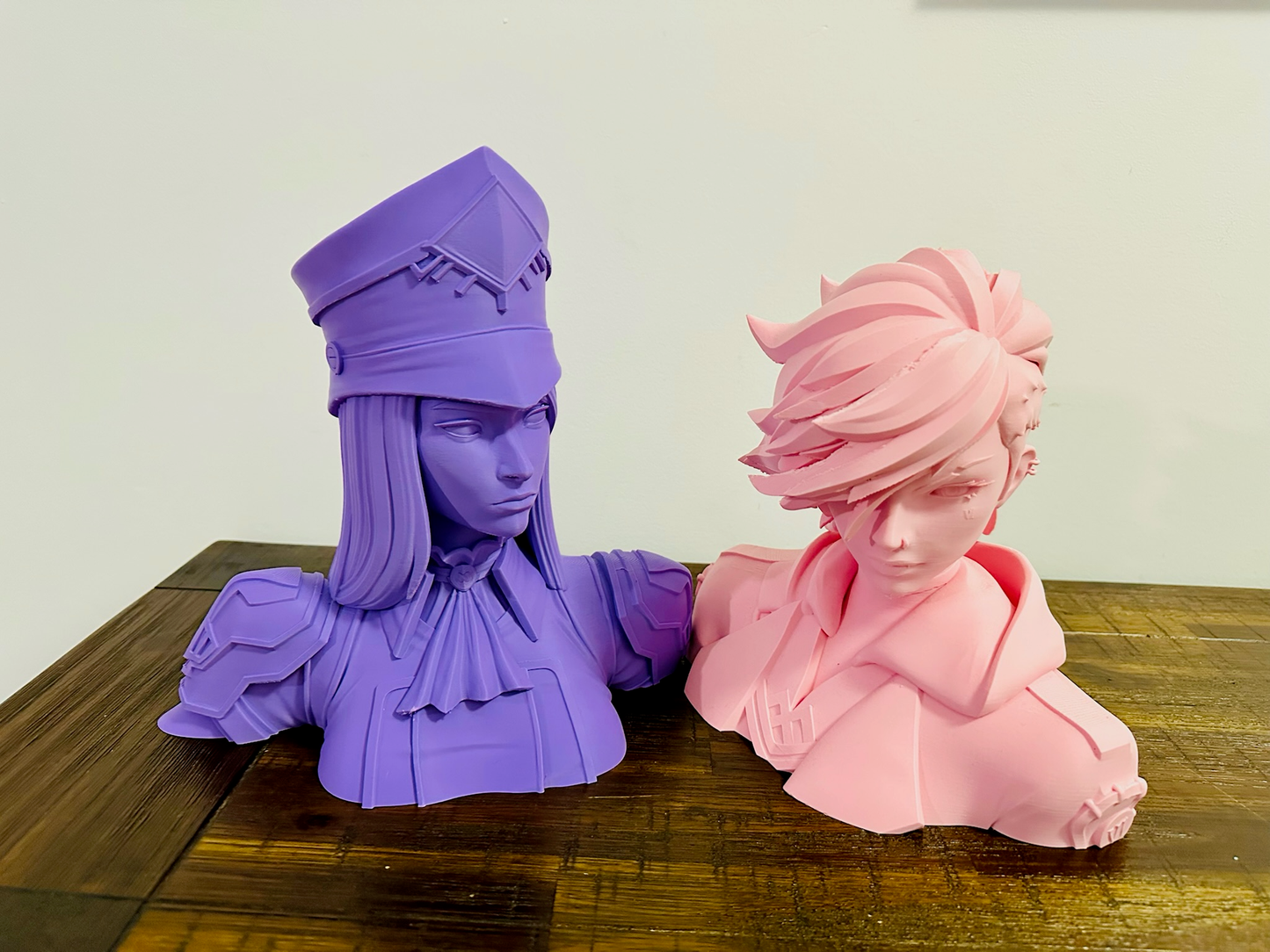 Arcane: Jinx, Vi, Isha & Caitlyn Bust Statues - 24cm Tall, Matte Finish