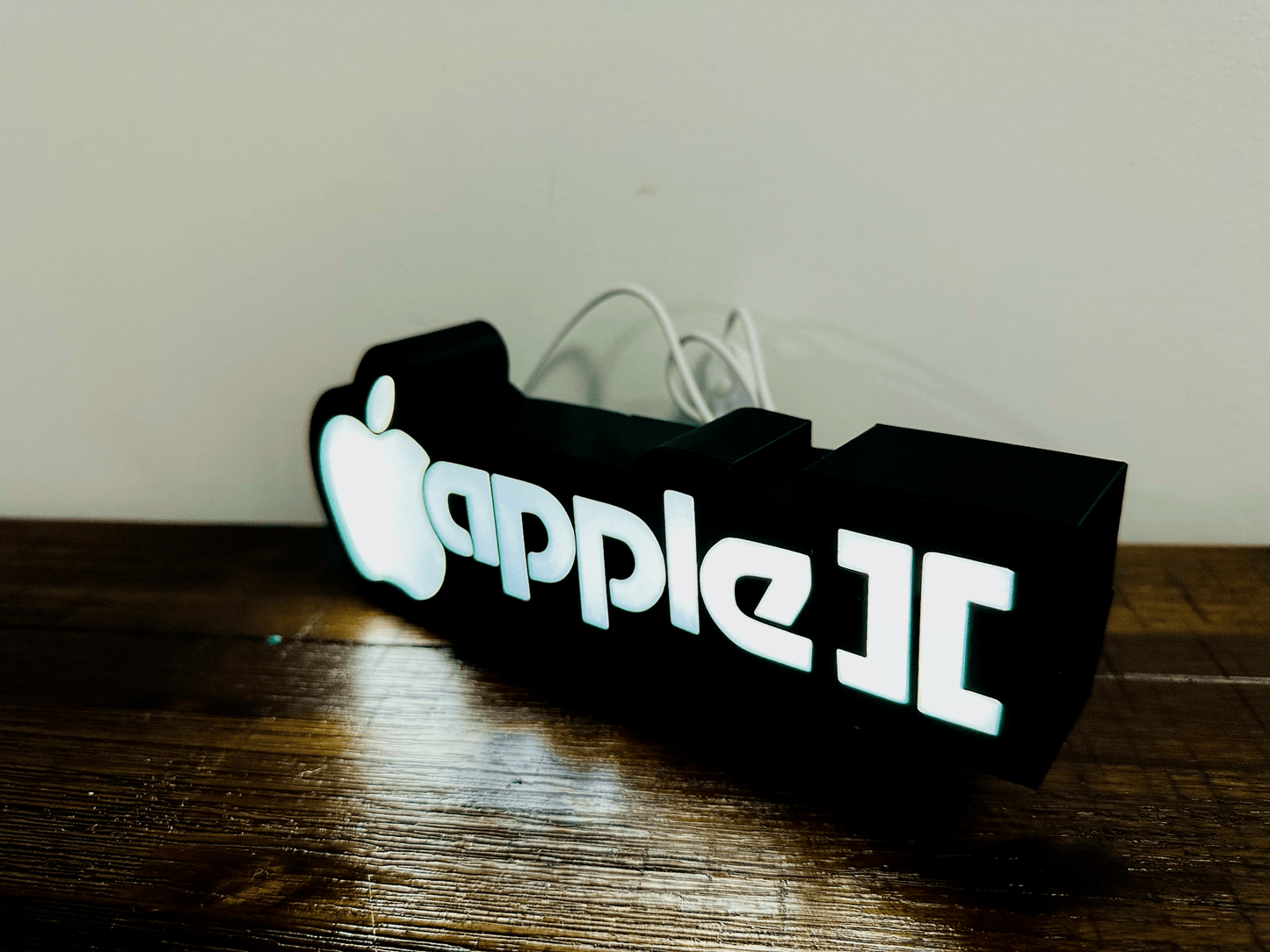 Apple II Apple Logo - Full Colour or White - Night Light / Light Up Wall Art