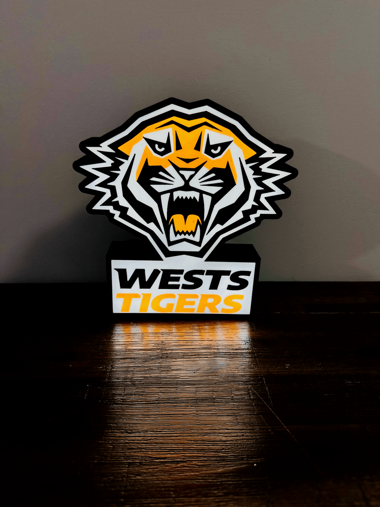 Wests Tigers - NRL Logo Light-up Sign - USB Powered
