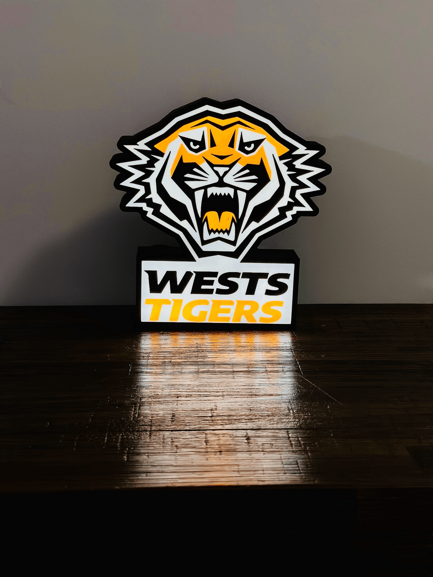 Wests Tigers - NRL Logo Light-up Sign - USB Powered