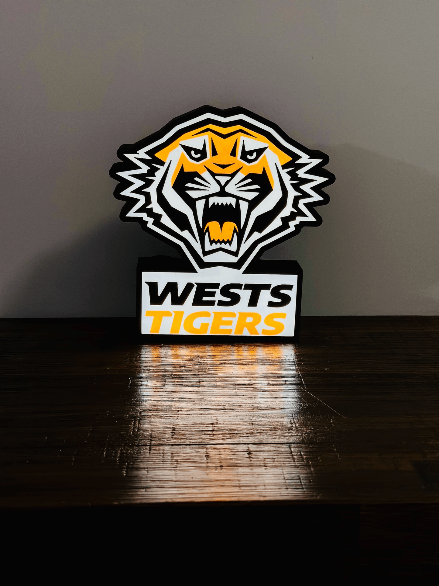 Wests Tigers - NRL Logo Light-up Sign - USB Powered