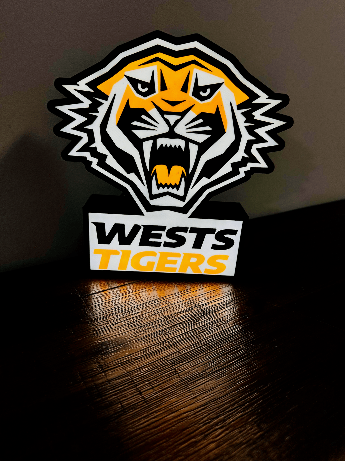 Wests Tigers - NRL Logo Light-up Sign - USB Powered