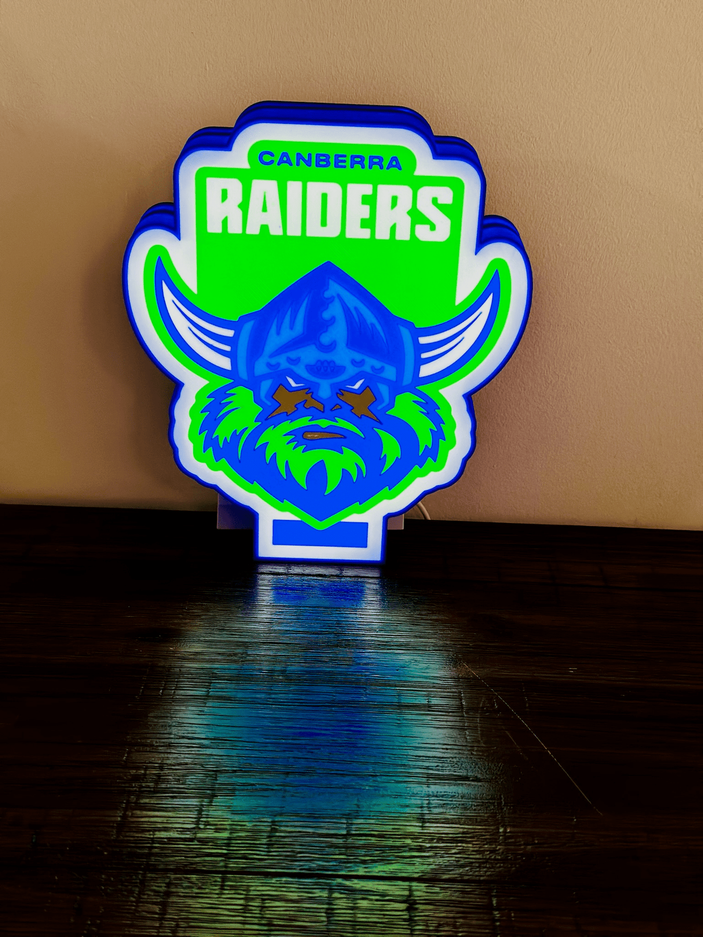 Canberra Raiders Logo - Light Up Sign - USB Powered
