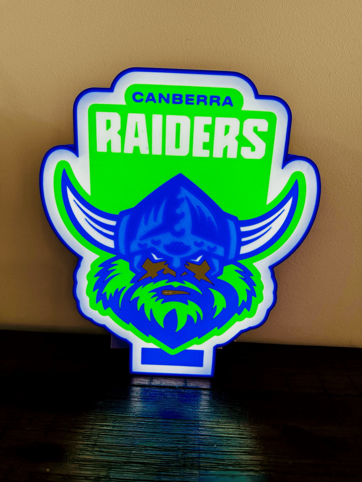 Canberra Raiders Logo - Light Up Sign - USB Powered