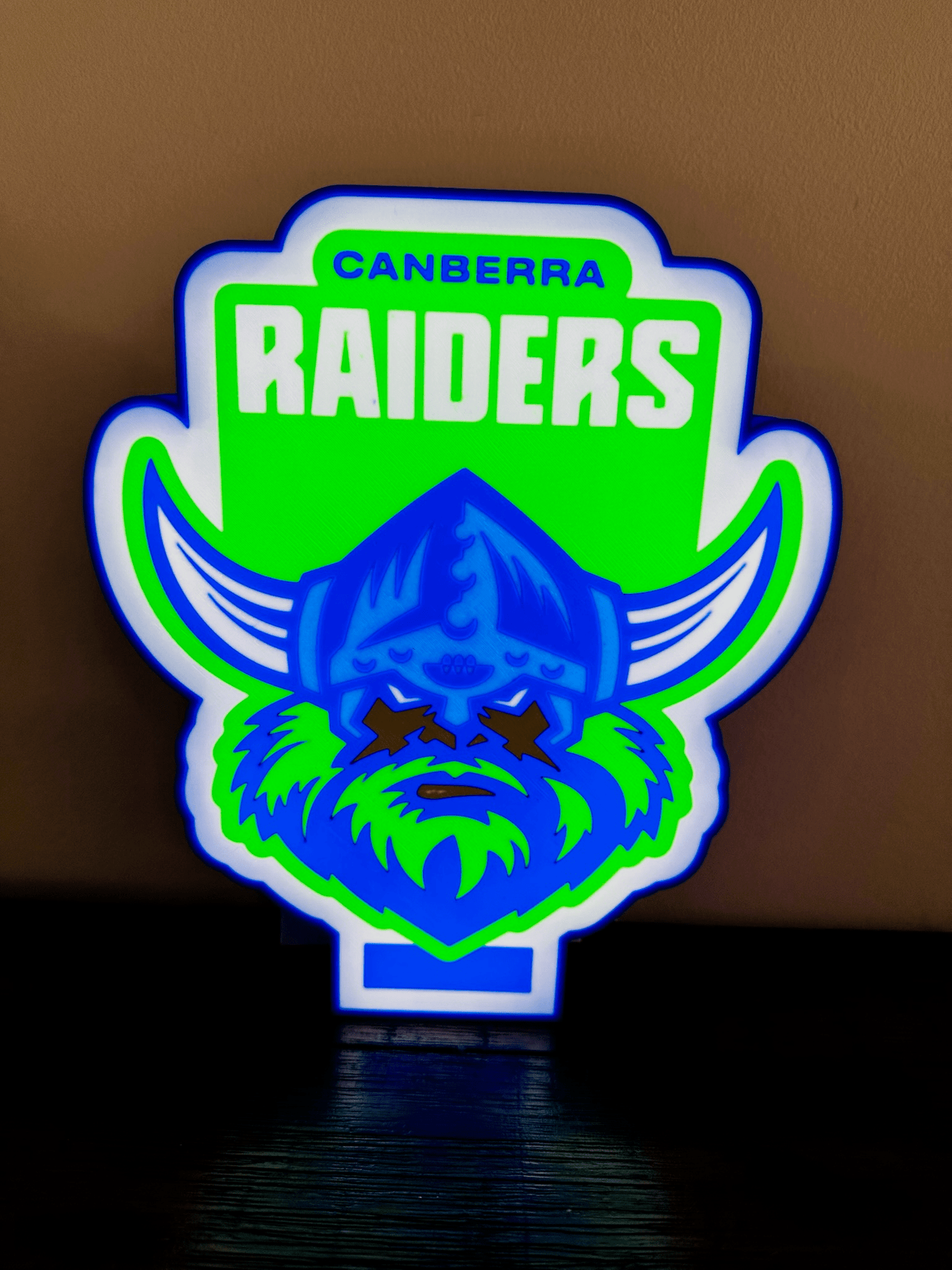 Canberra Raiders Logo - Light Up Sign - USB Powered