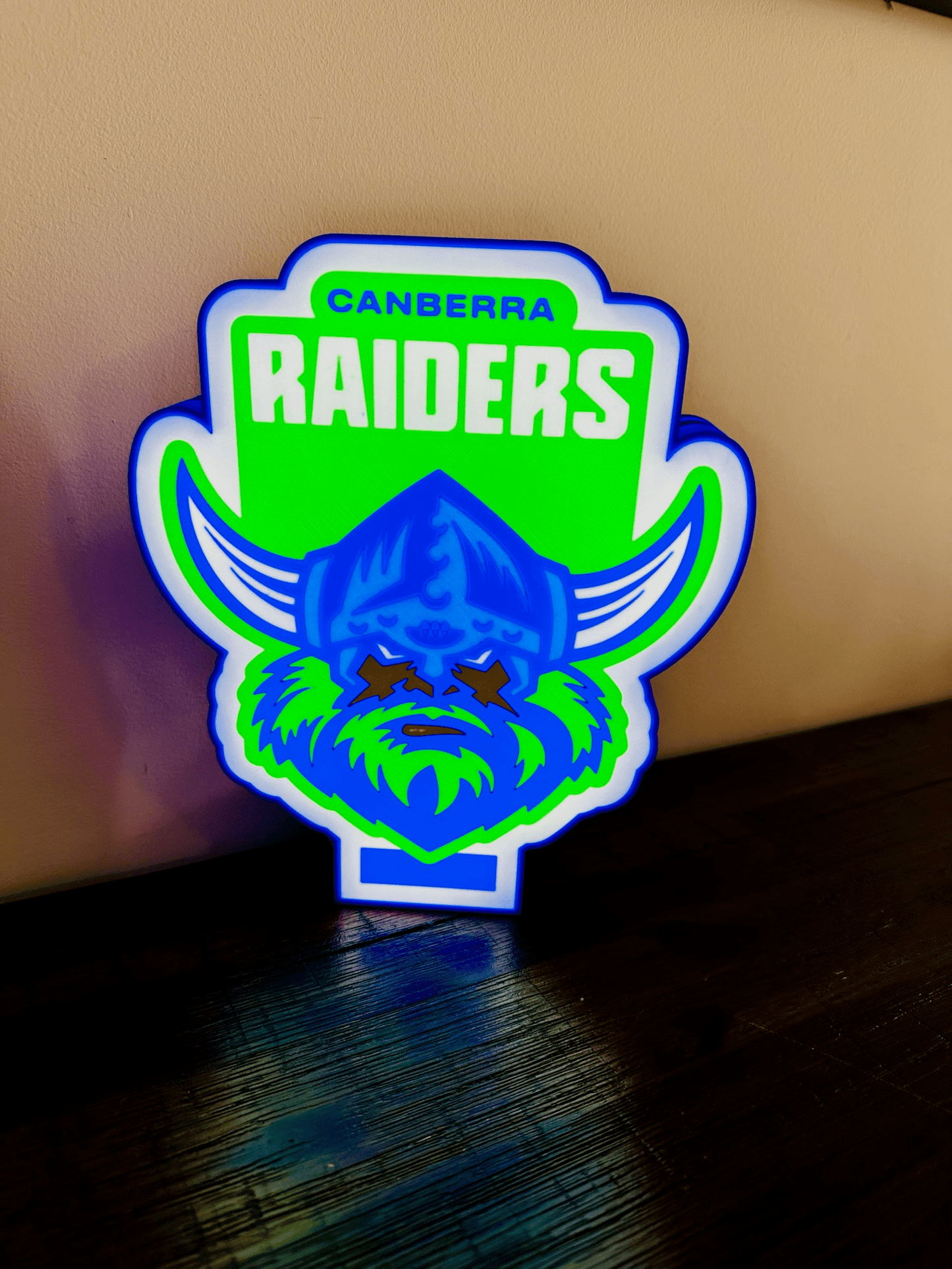 Canberra Raiders Logo - Light Up Sign - USB Powered