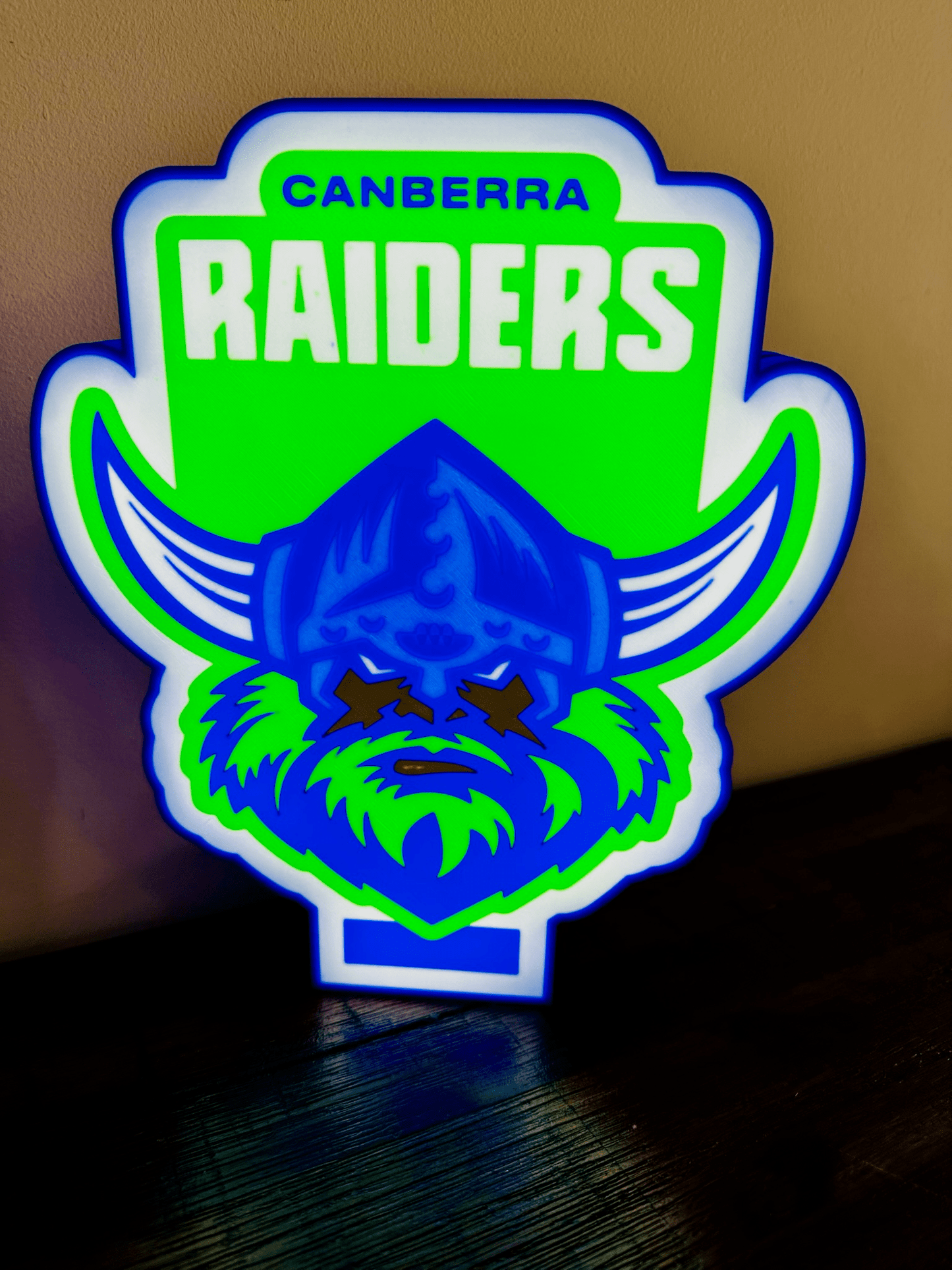 Canberra Raiders Logo - Light Up Sign - USB Powered