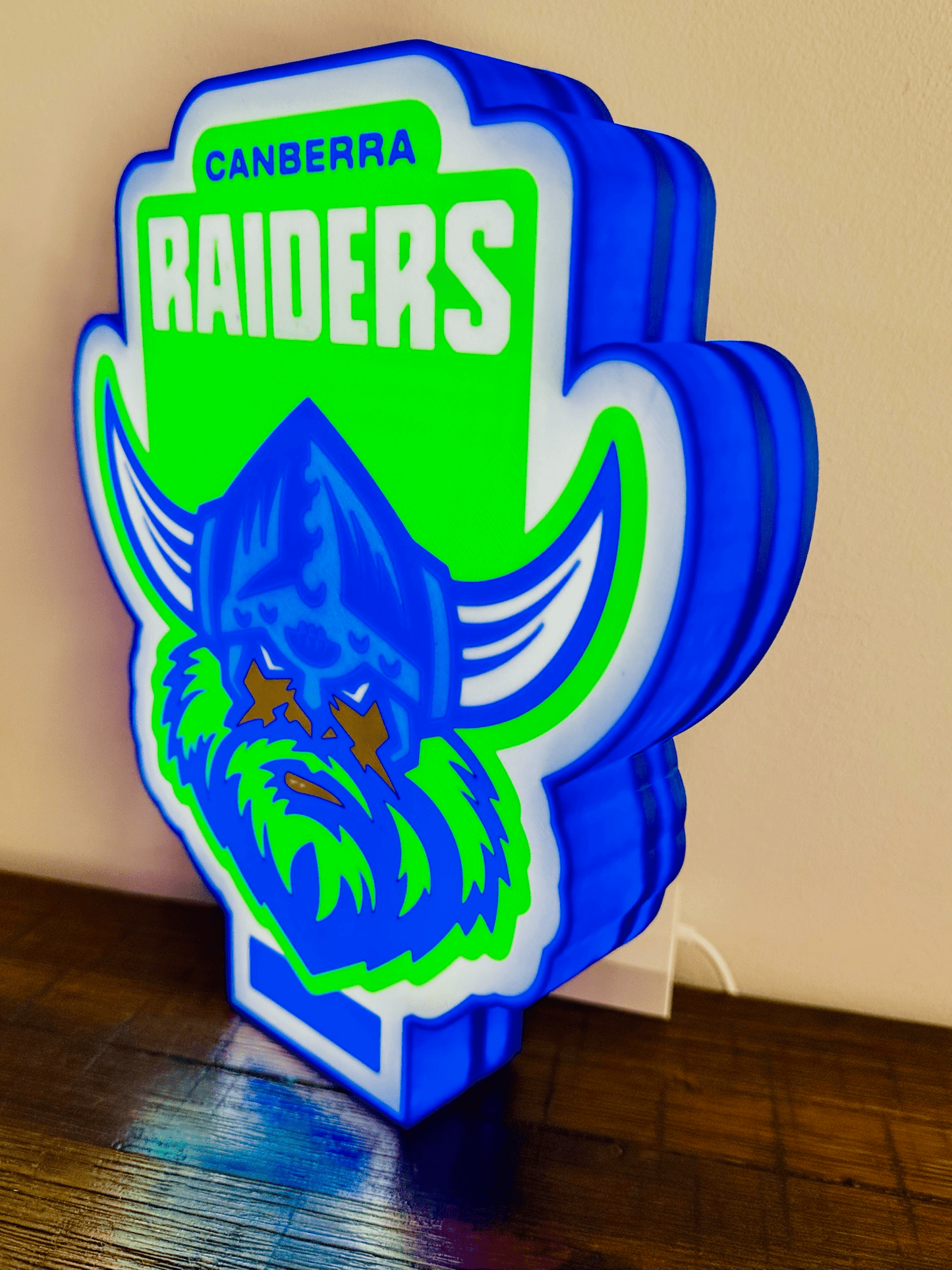 Canberra Raiders Logo - Light Up Sign - USB Powered