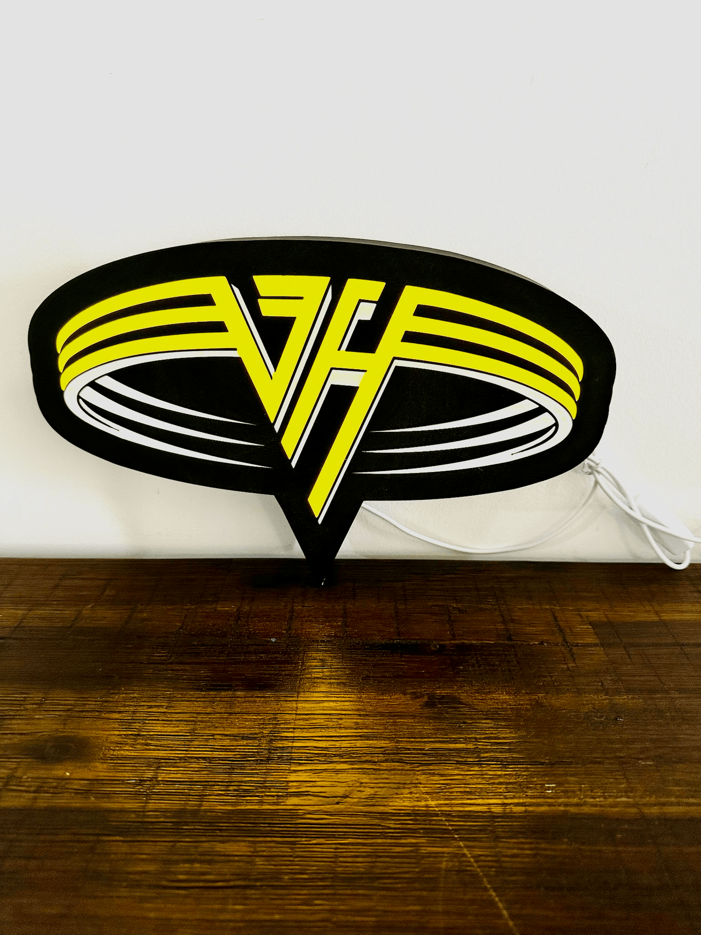 Van Halen - Rock Music Band - 1980's Logo - Night Light / Bright Light Up Wall Art