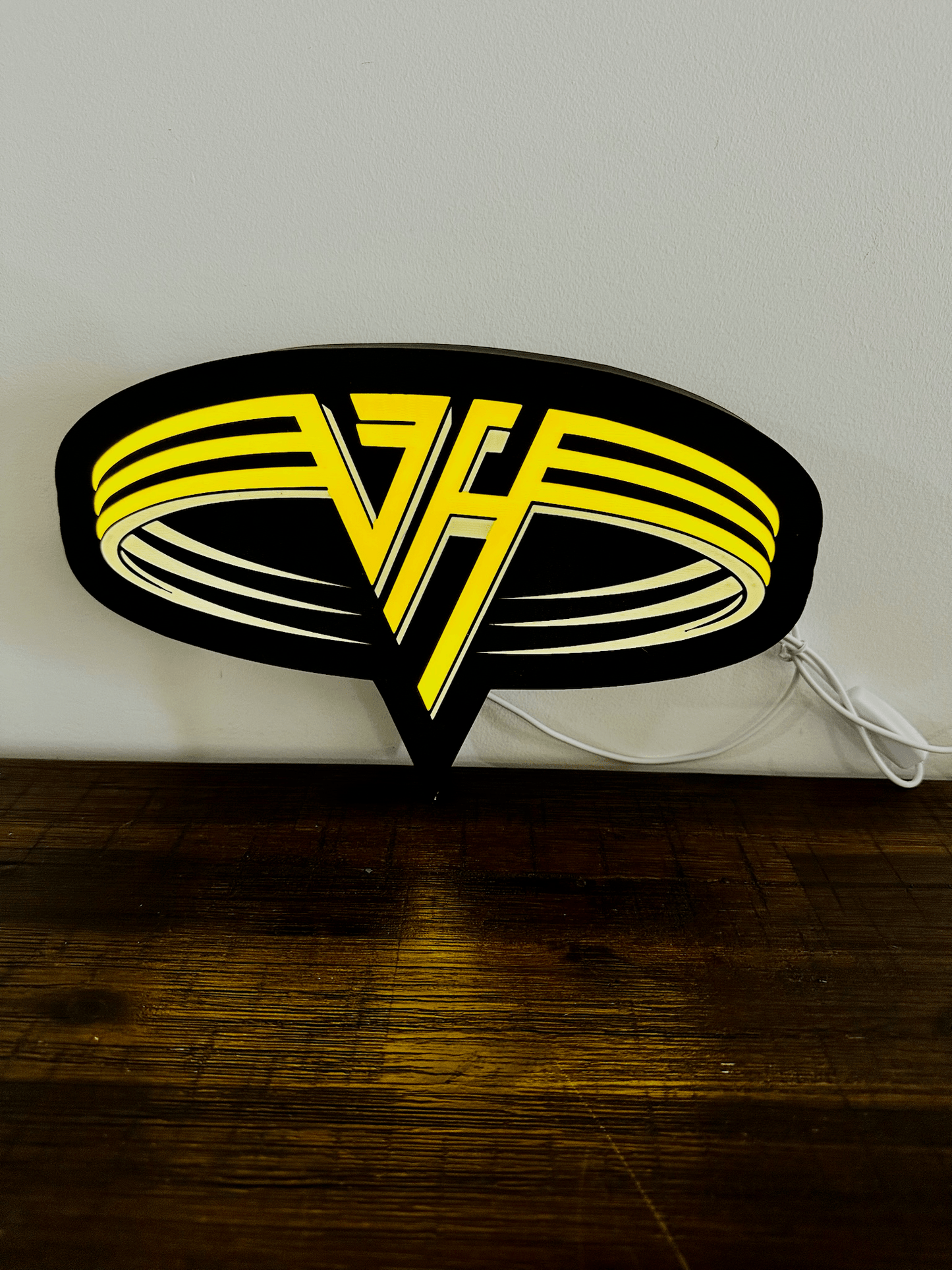 Van Halen - Rock Music Band - 1980's Logo - Night Light / Bright Light Up Wall Art