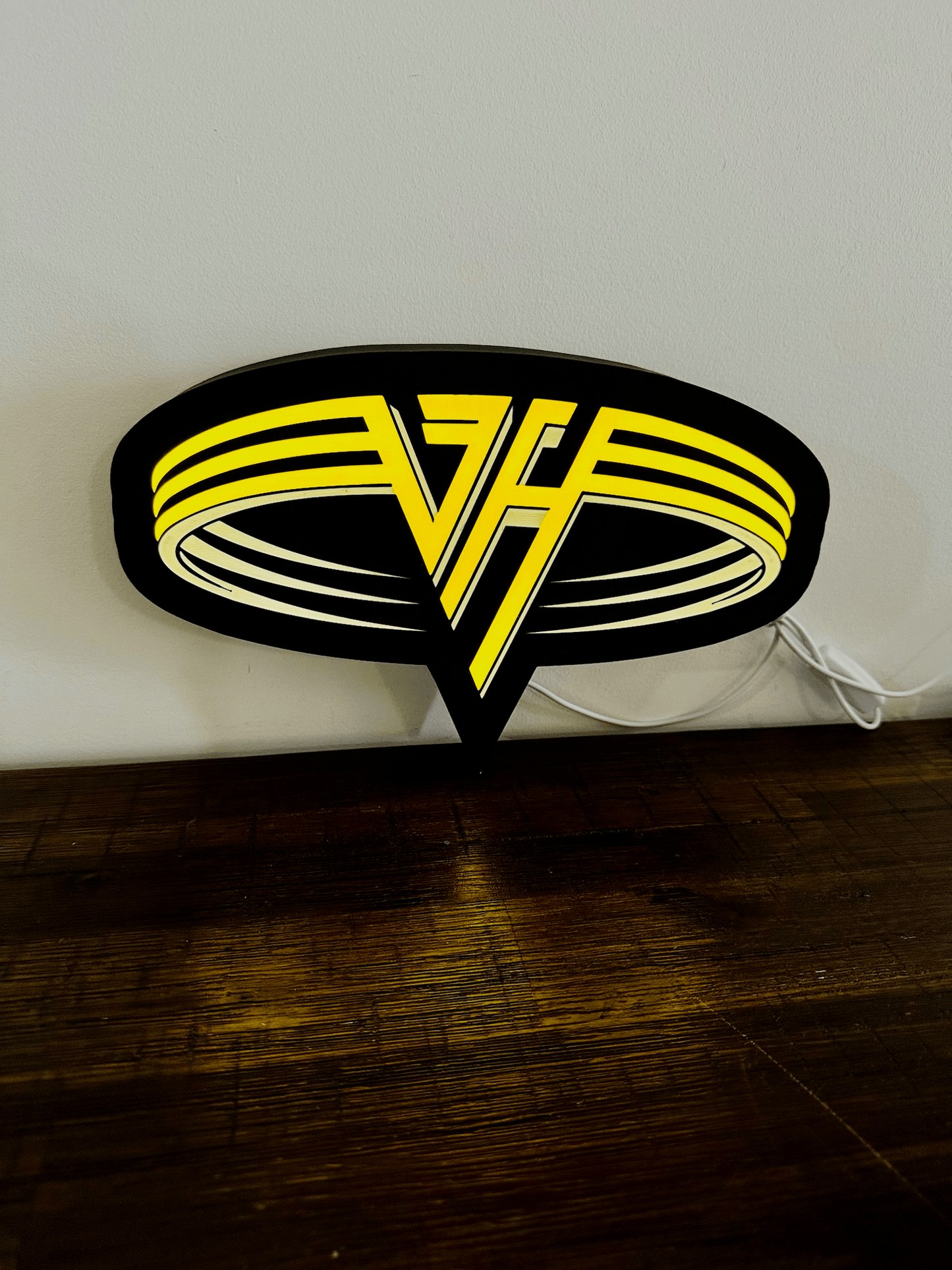 Van Halen - Rock Music Band - 1980's Logo - Night Light / Bright Light Up Wall Art