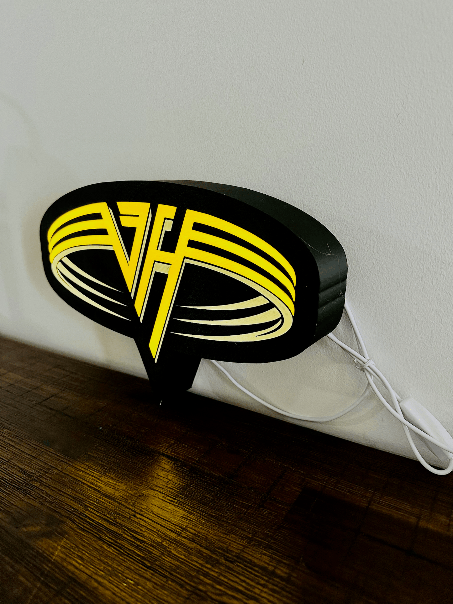 Van Halen - Rock Music Band - 1980's Logo - Night Light / Bright Light Up Wall Art