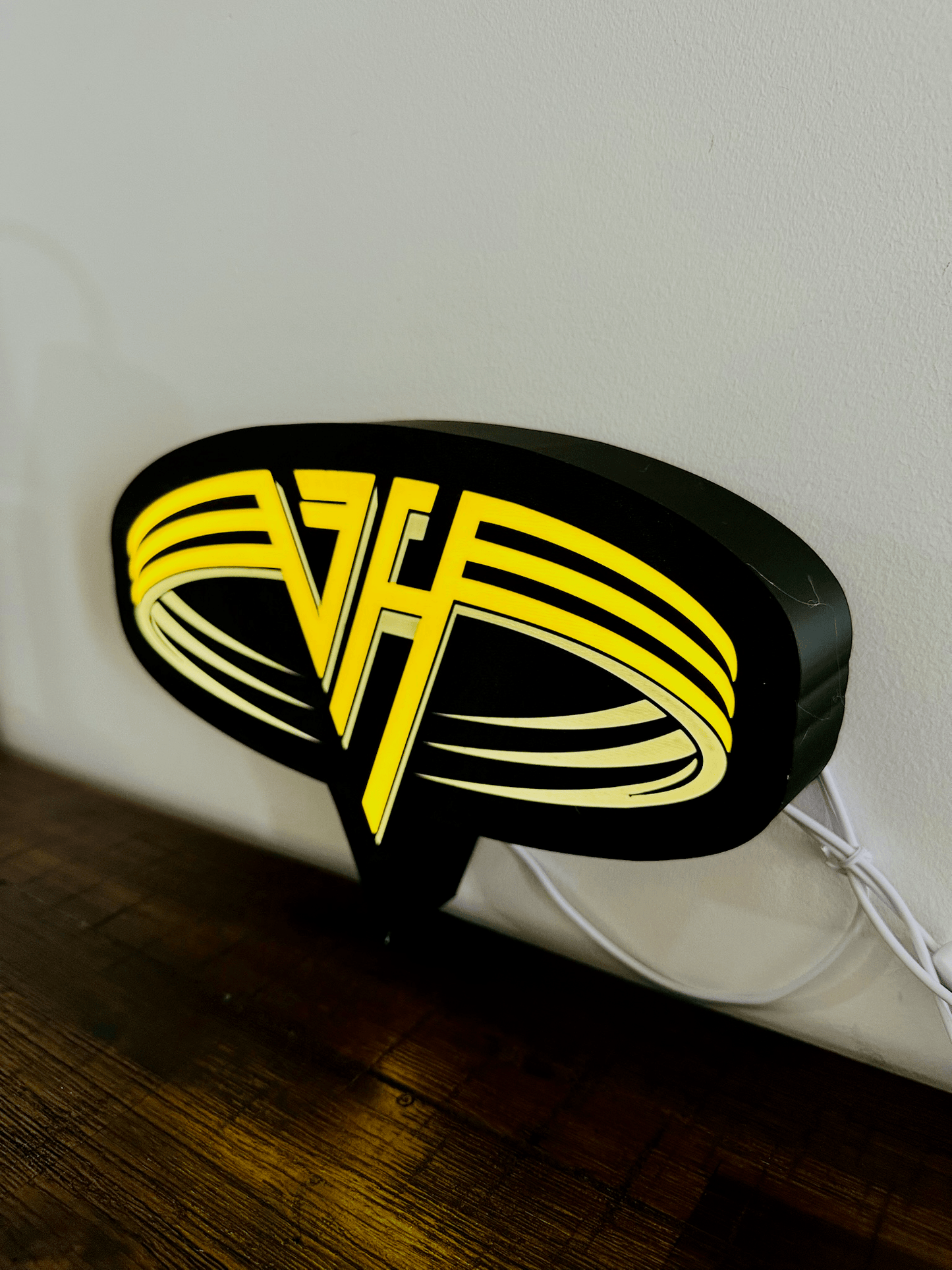 Van Halen - Rock Music Band - 1980's Logo - Night Light / Bright Light Up Wall Art
