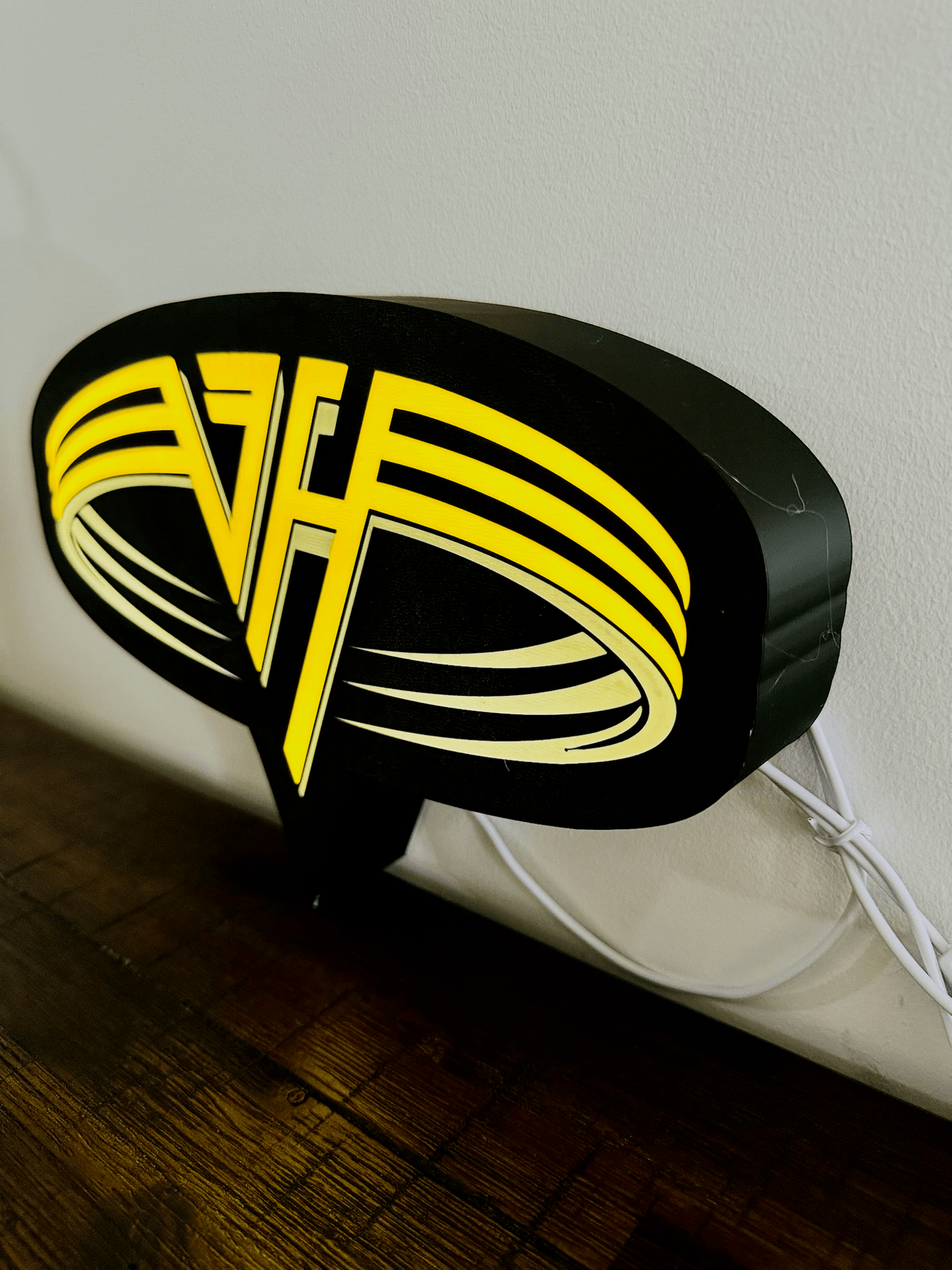 Van Halen - Rock Music Band - 1980's Logo - Night Light / Bright Light Up Wall Art