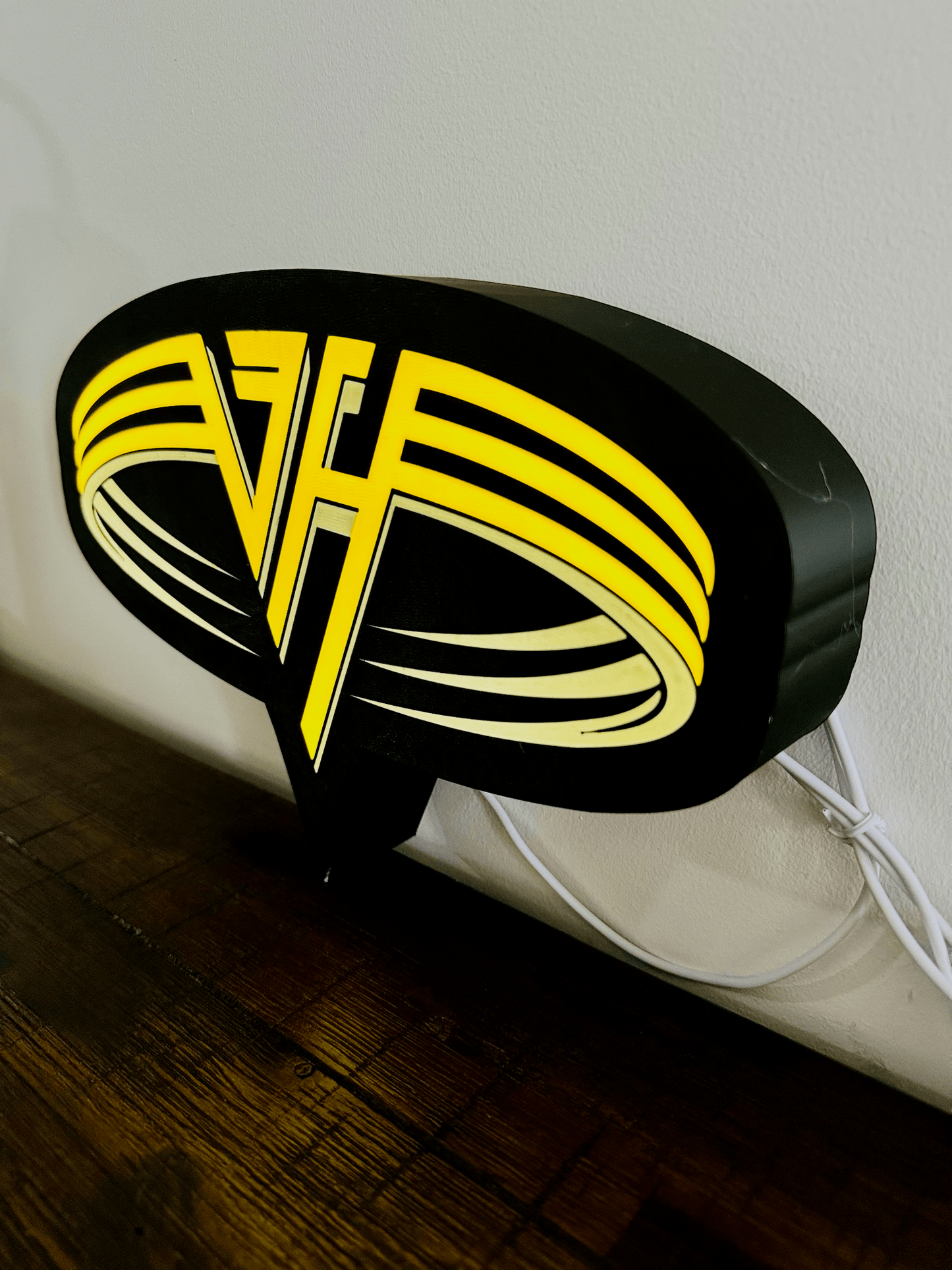 Van Halen - Rock Music Band - 1980's Logo - Night Light / Bright Light Up Wall Art