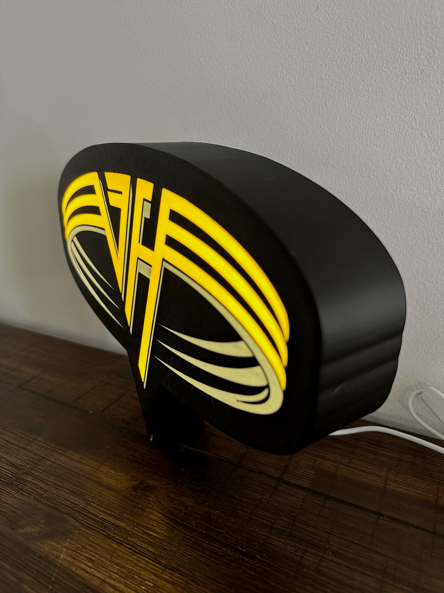 Van Halen - Rock Music Band - 1980's Logo - Night Light / Bright Light Up Wall Art
