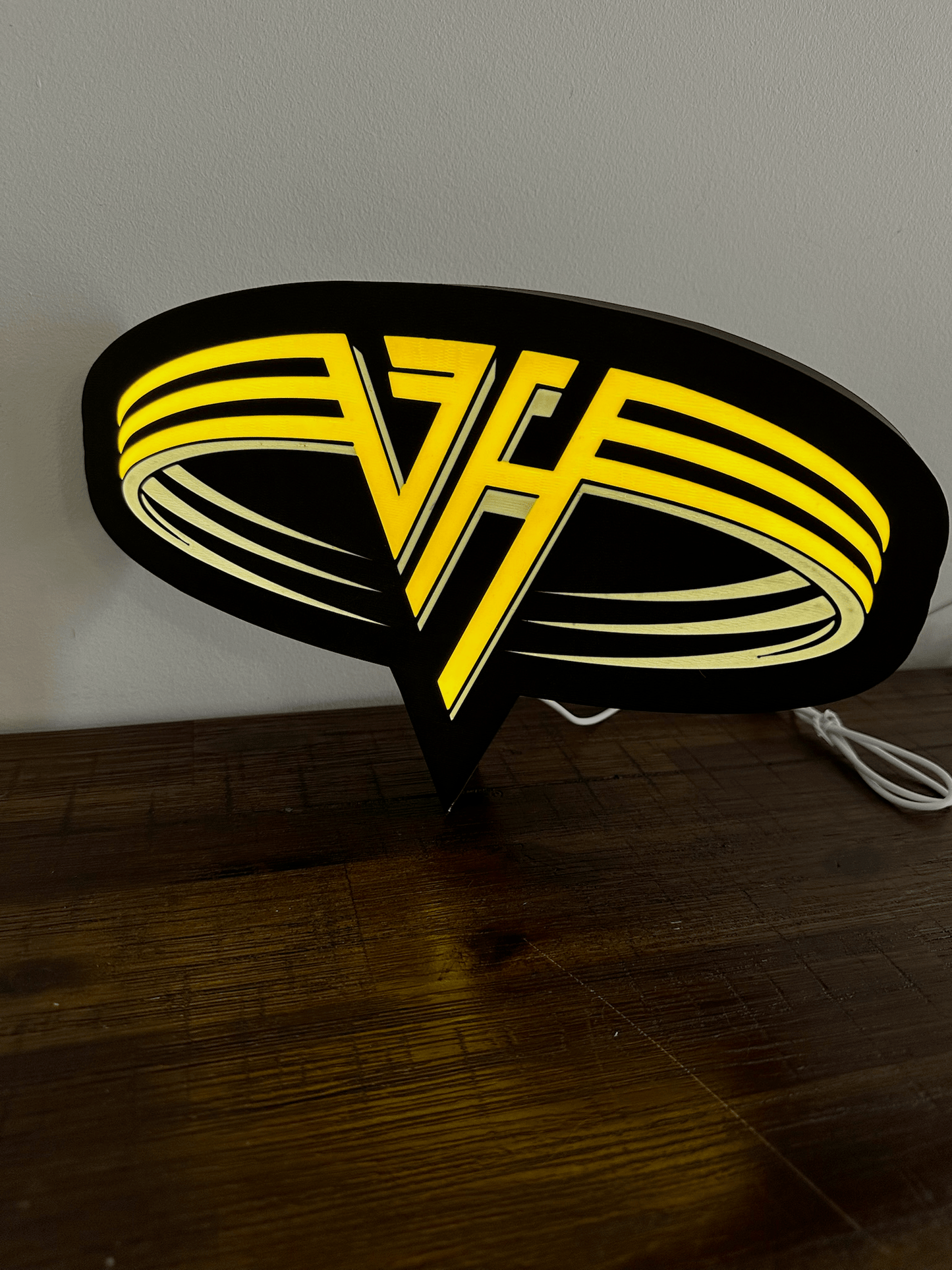 Van Halen - Rock Music Band - 1980's Logo - Night Light / Bright Light Up Wall Art