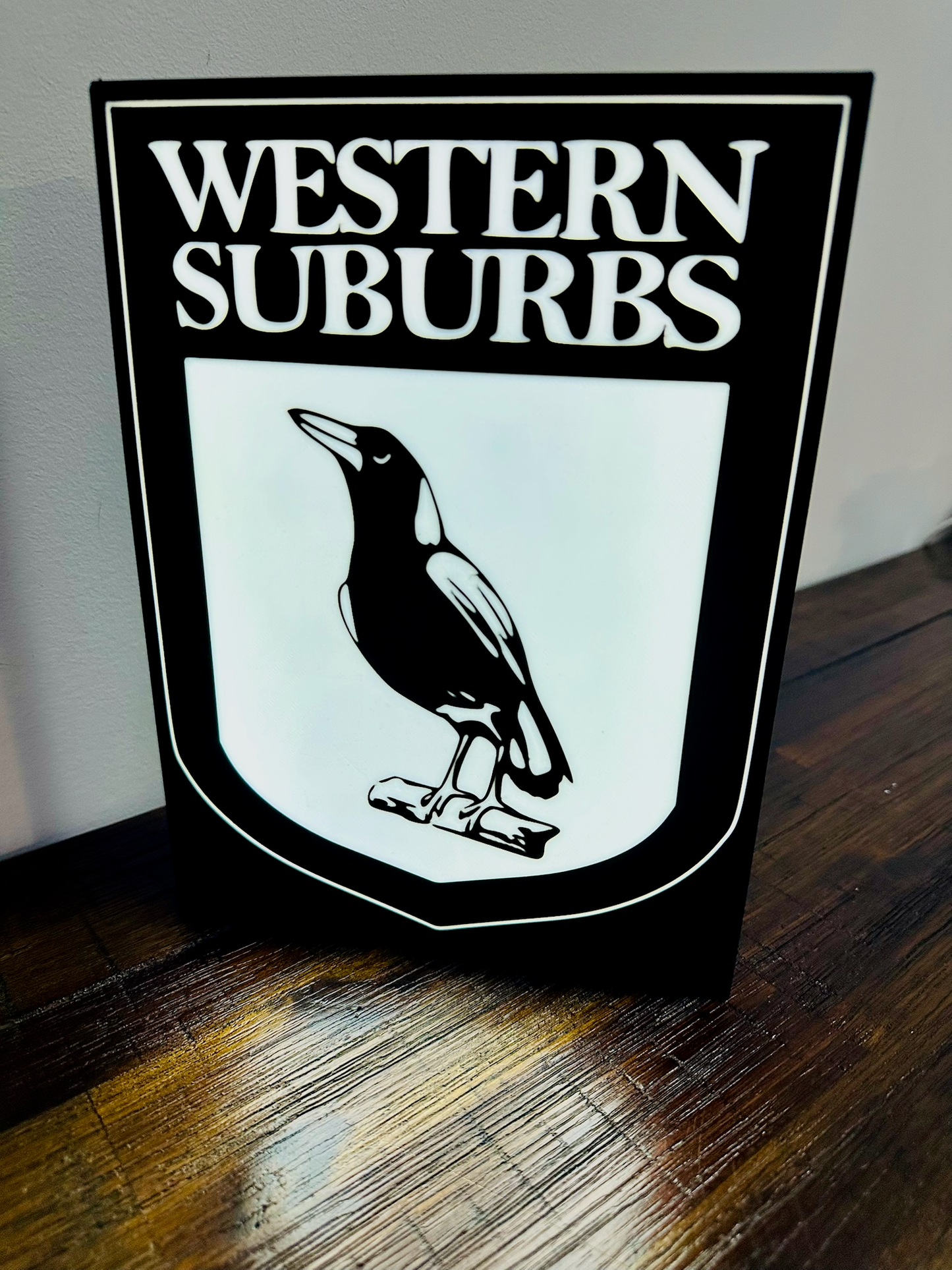 Western Suburbs Magpies - Team Logo - Light Box / Night Light
