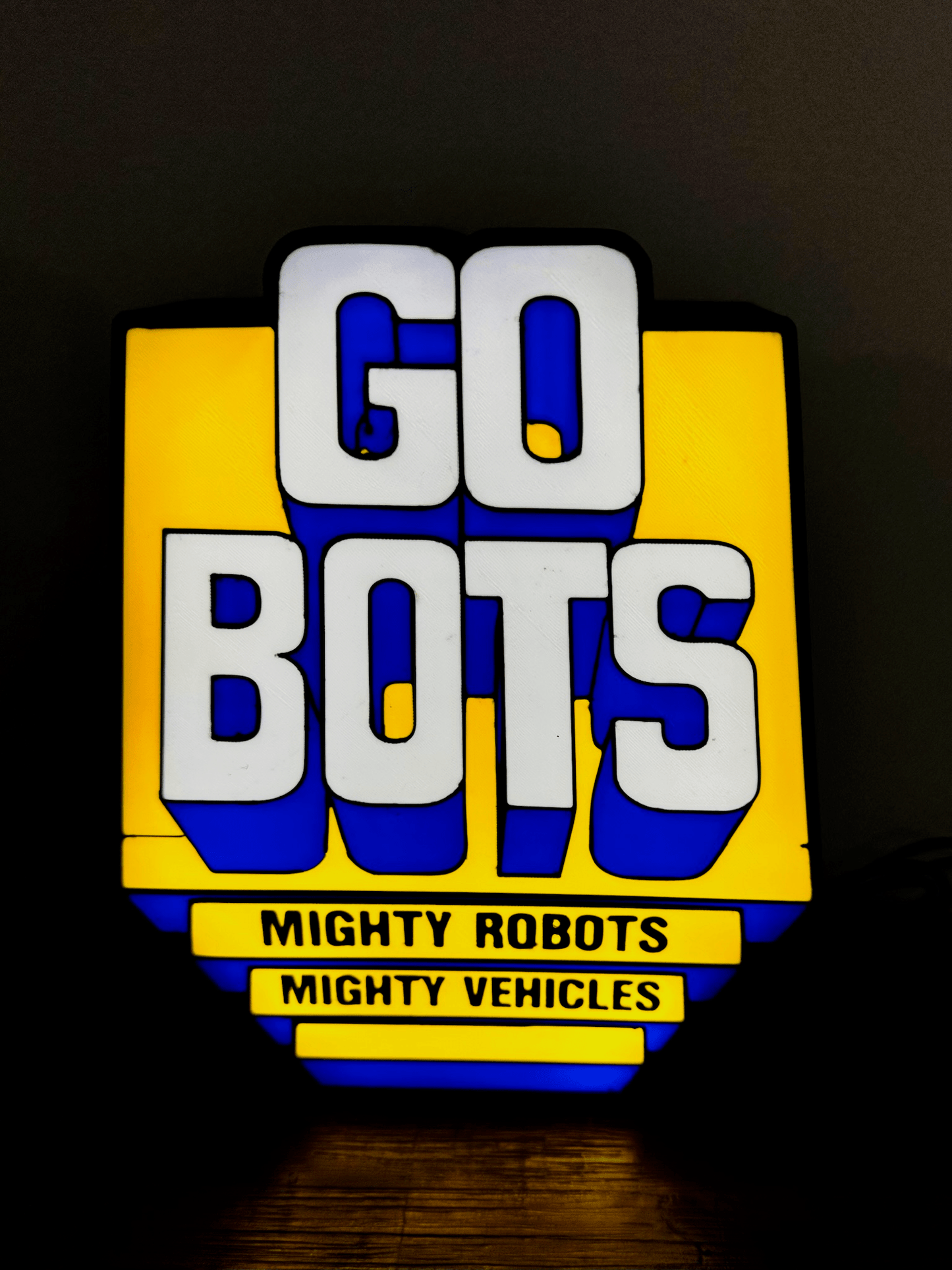 Go Bots - Mighty Robots - Mighty Vehicles - Light Up Logo/Wall Art
