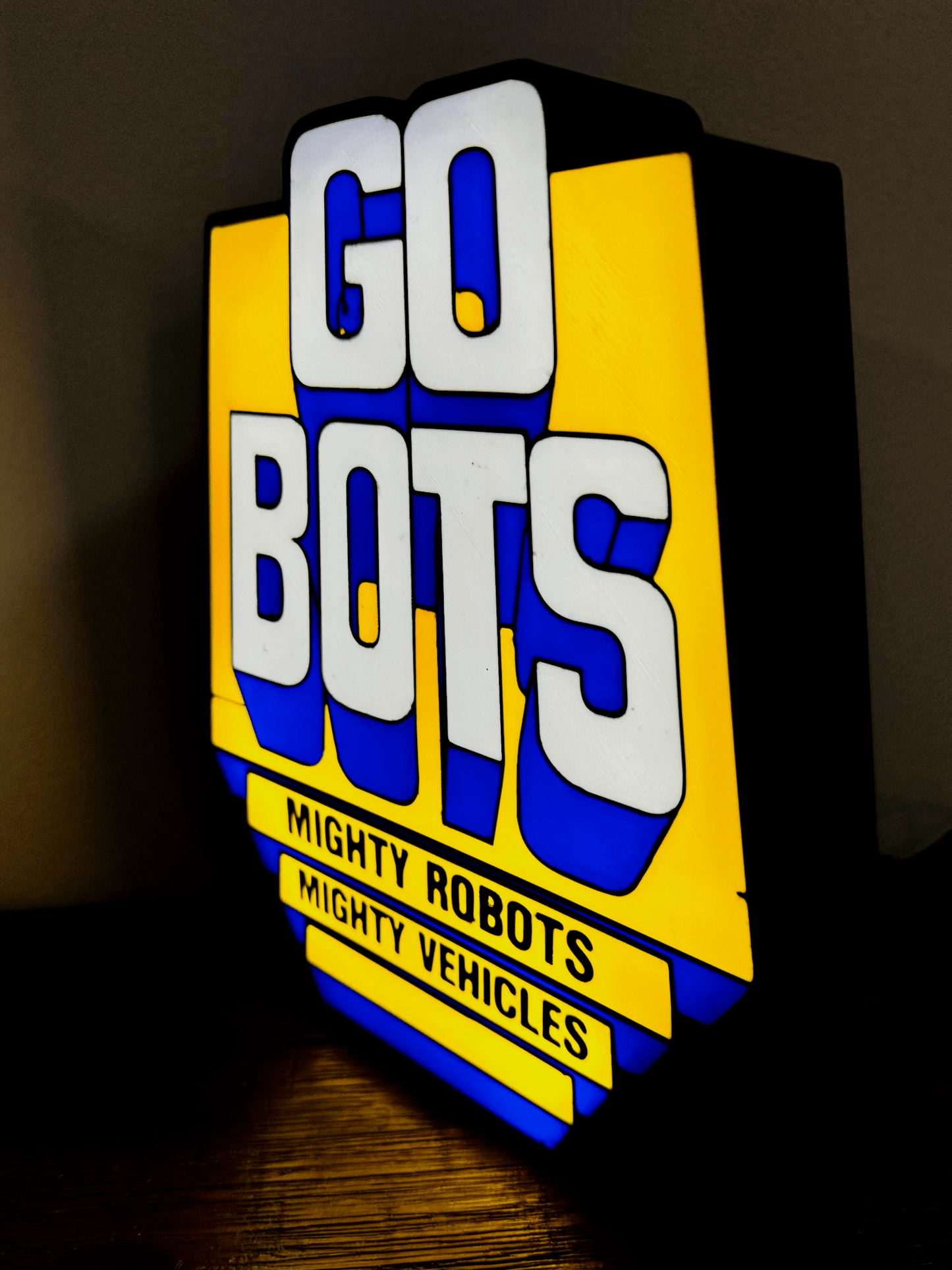 Go Bots - Mighty Robots - Mighty Vehicles - Light Up Logo/Wall Art