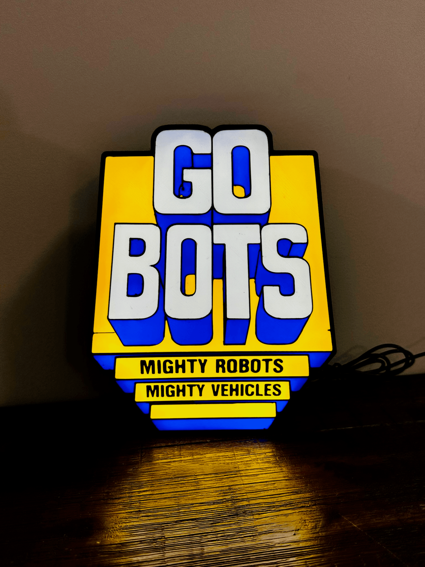 Go Bots - Mighty Robots - Mighty Vehicles - Light Up Logo/Wall Art